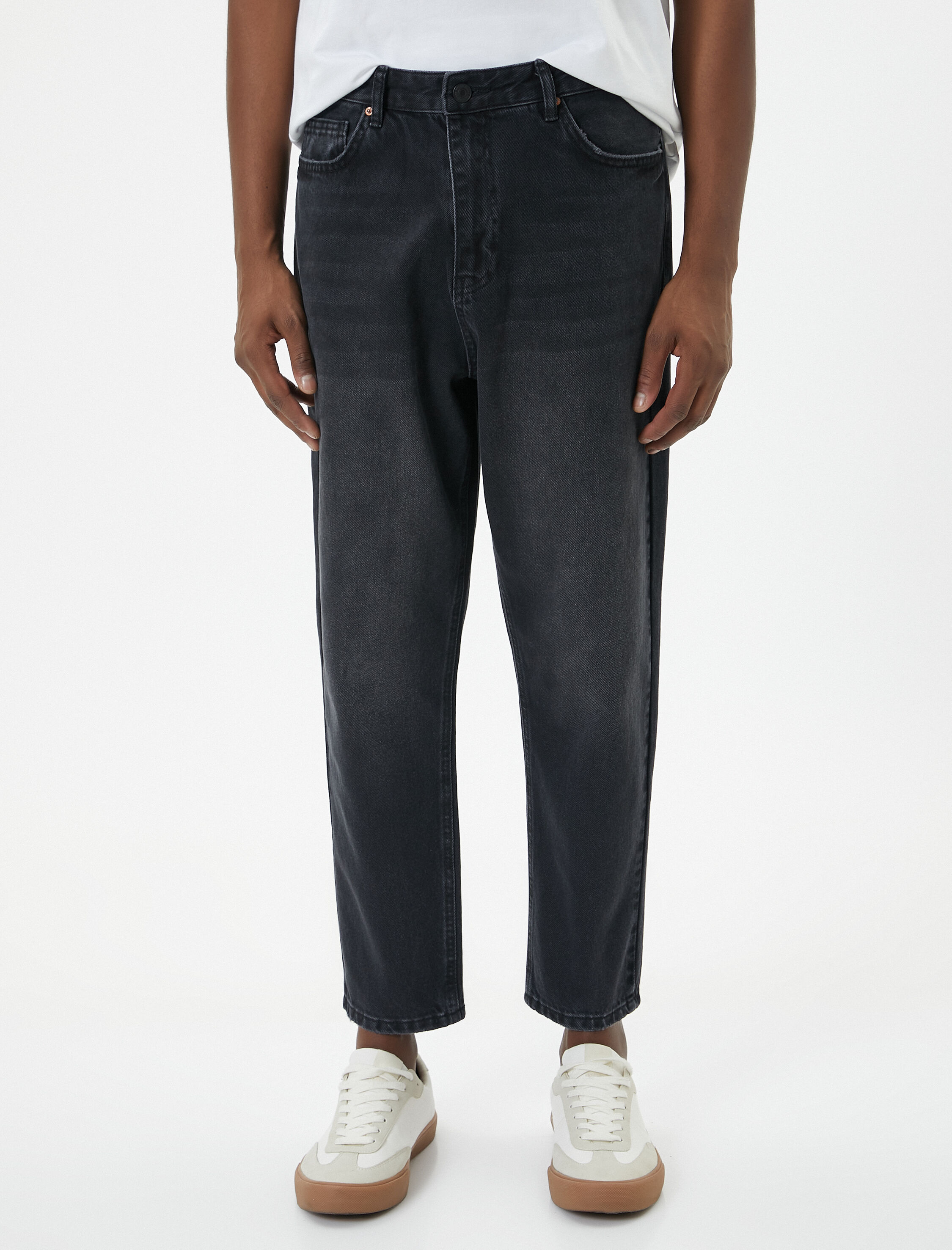   Loose Fit Yıkamalı Bol Kot Pantolon - Steve Jean