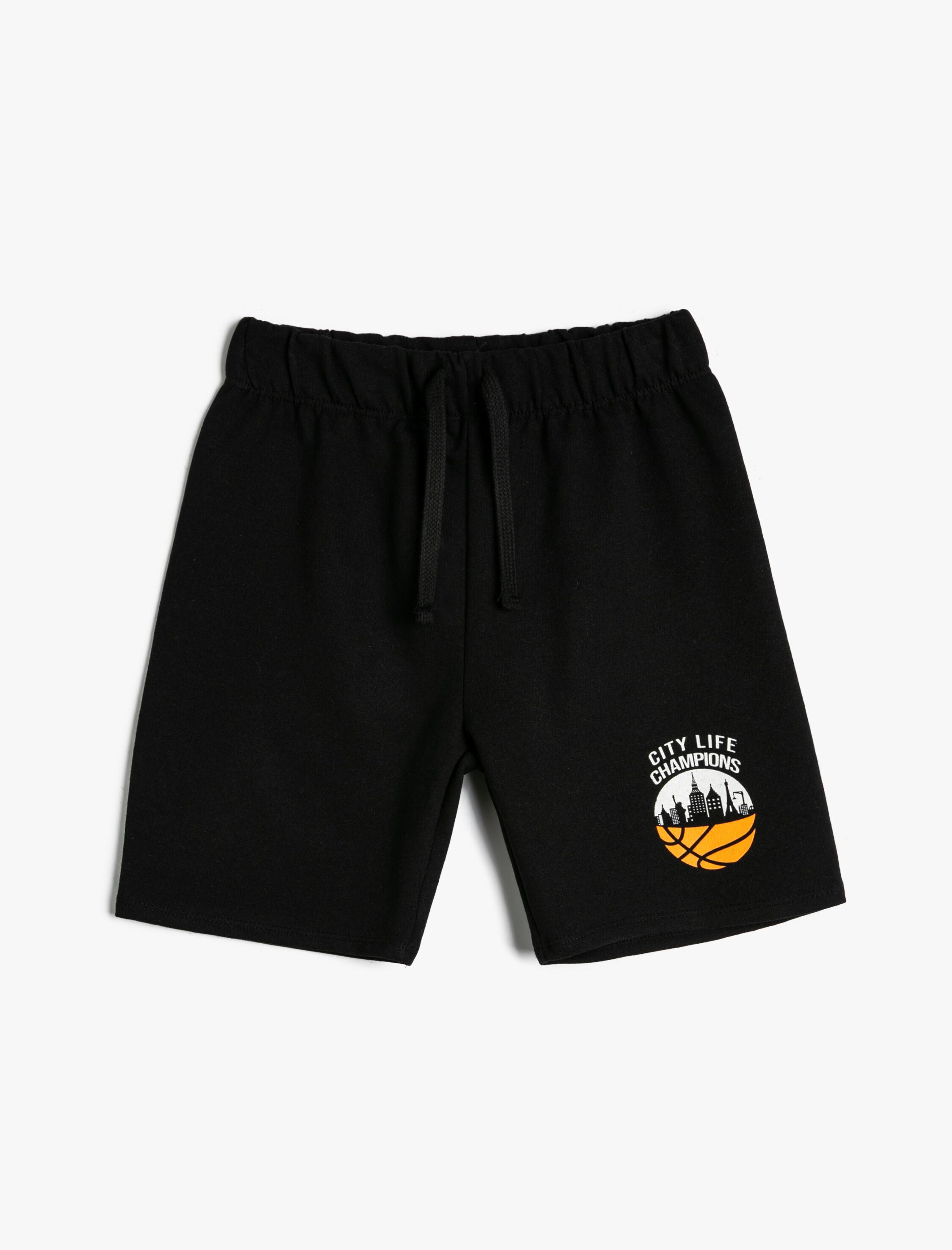  Erkek Çocuk Şort Basketbol Baskılı Cepli Beli Bağlamalı