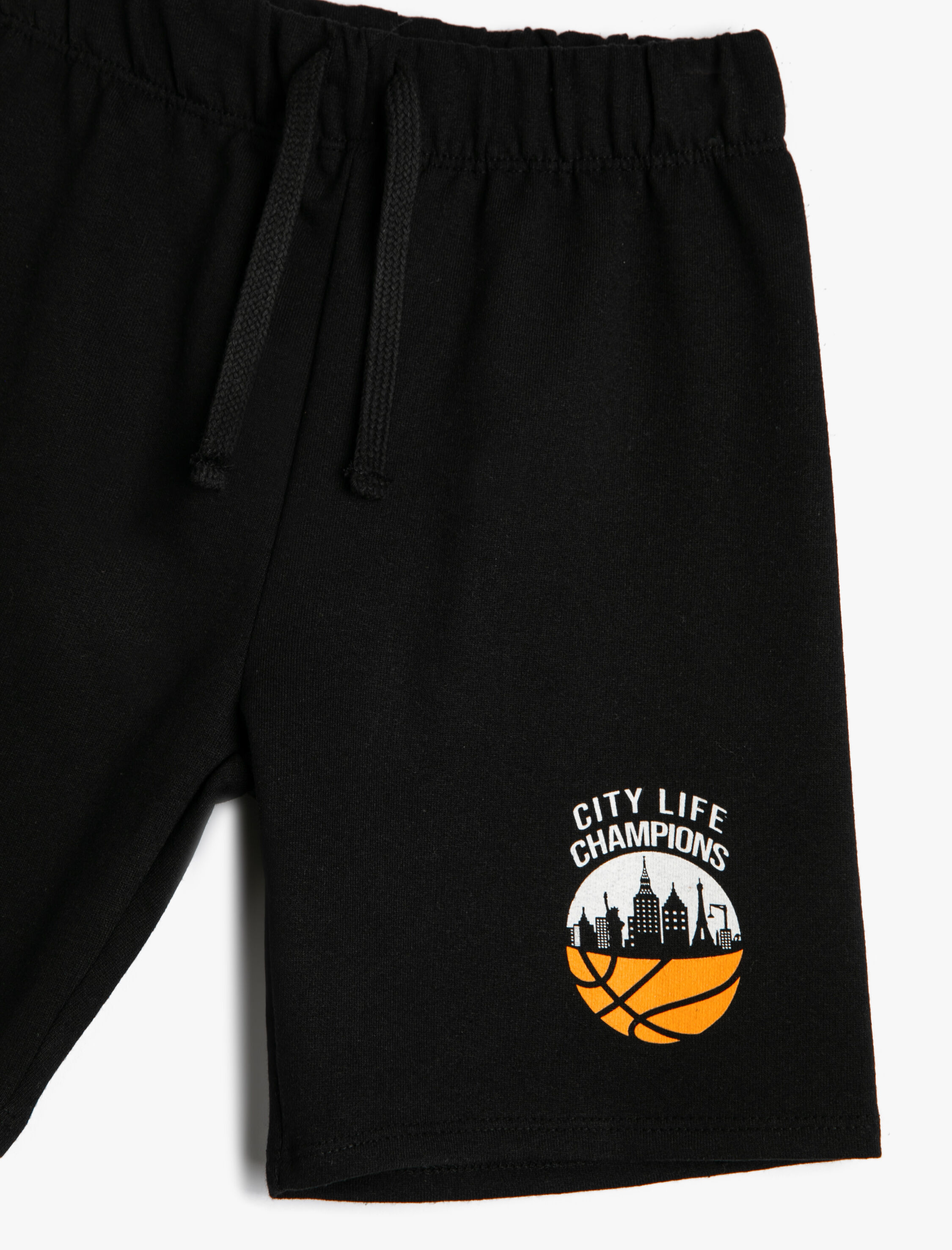  Erkek Çocuk Şort Basketbol Baskılı Cepli Beli Bağlamalı