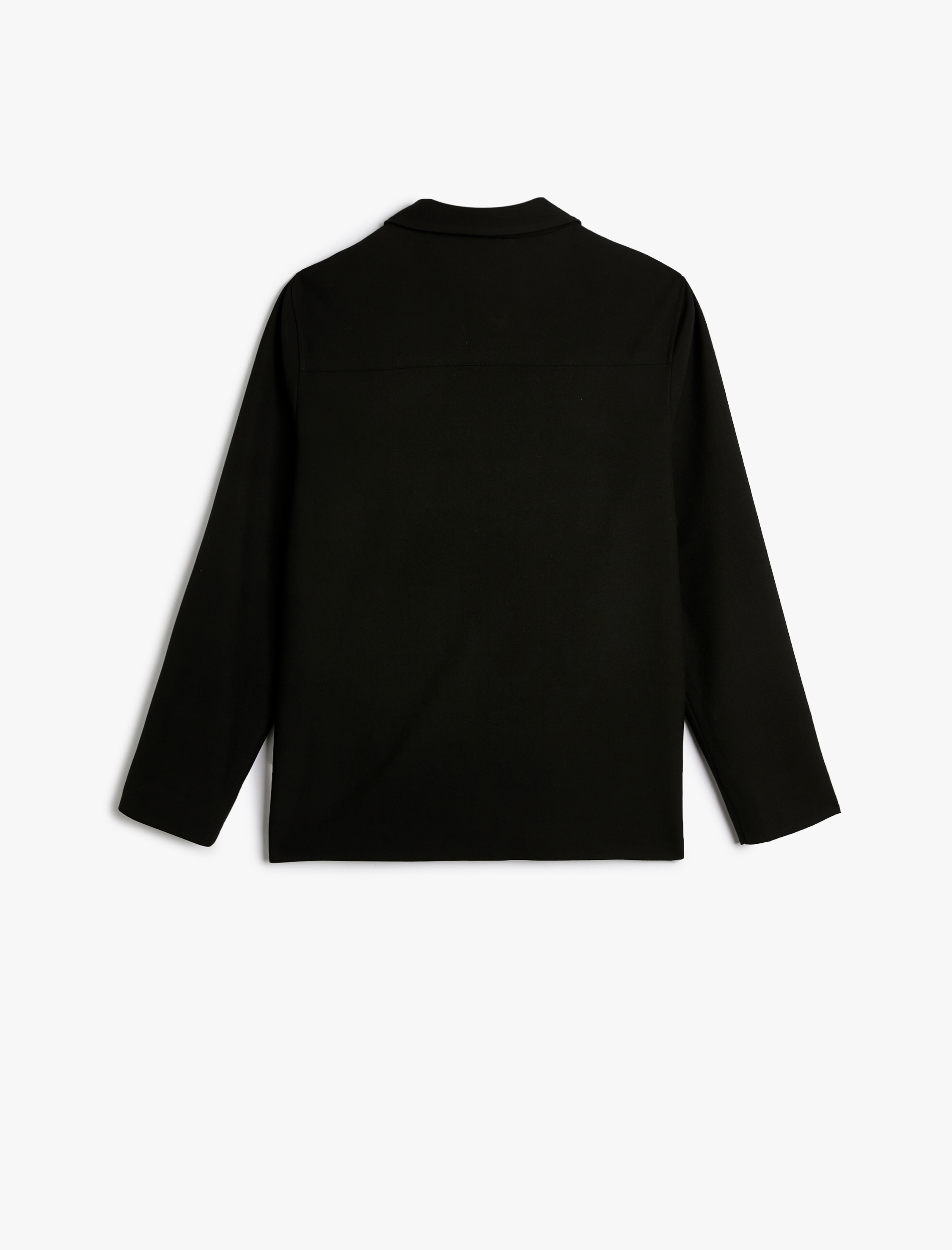   Polo Yaka Ceket Fermuarlı Cep Detaylı Slim Fit