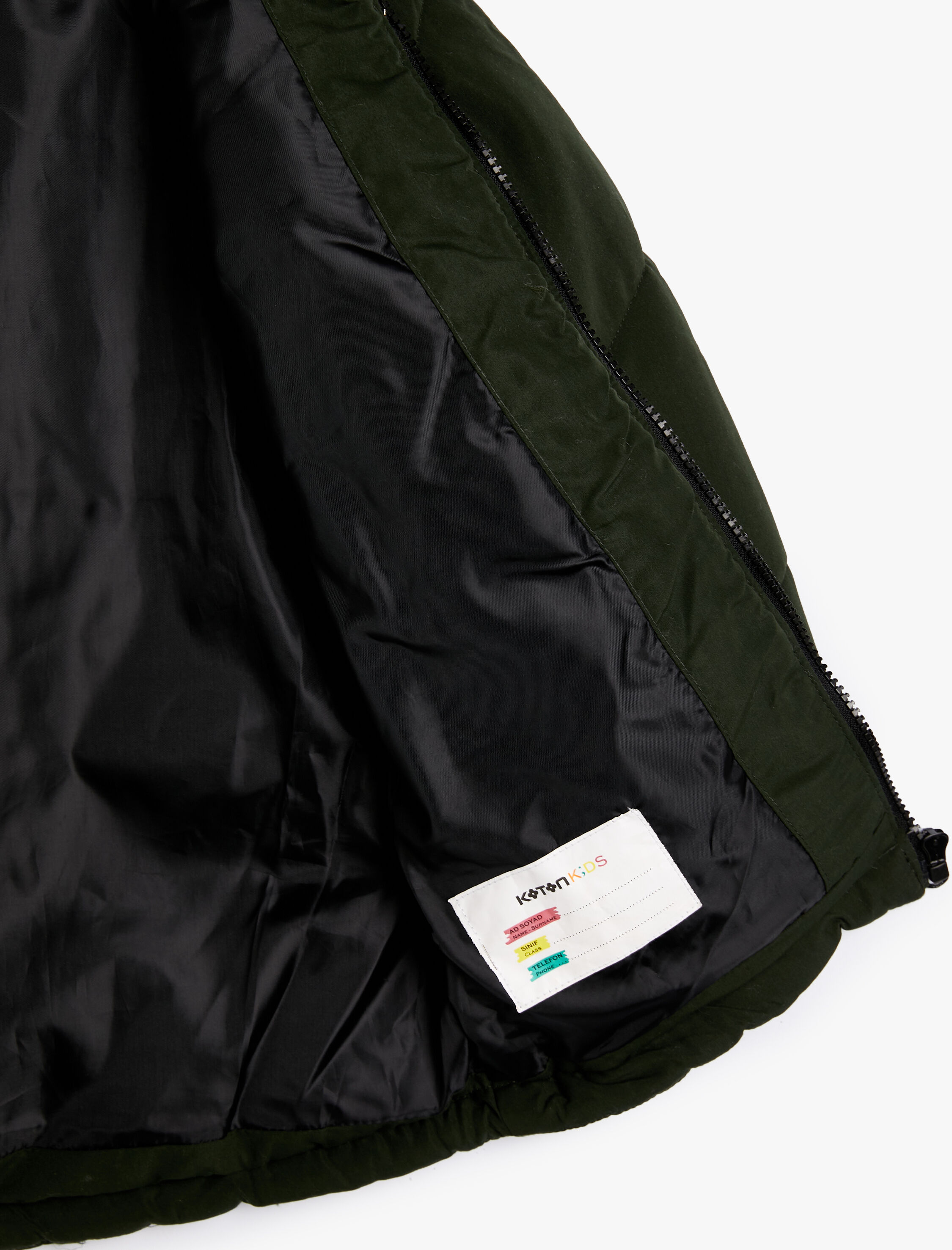  Erkek Çocuk Kapşonlu Şişme Mont Fermuar Detaylı