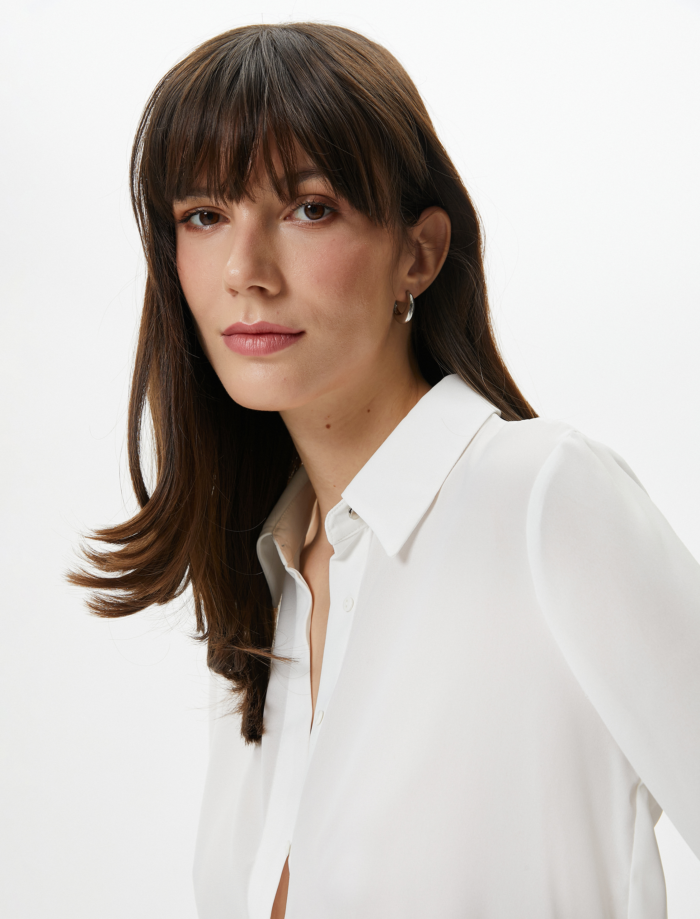   Uzun Kollu Gömlek Düğmeli Manşet Yaka Regular Fit