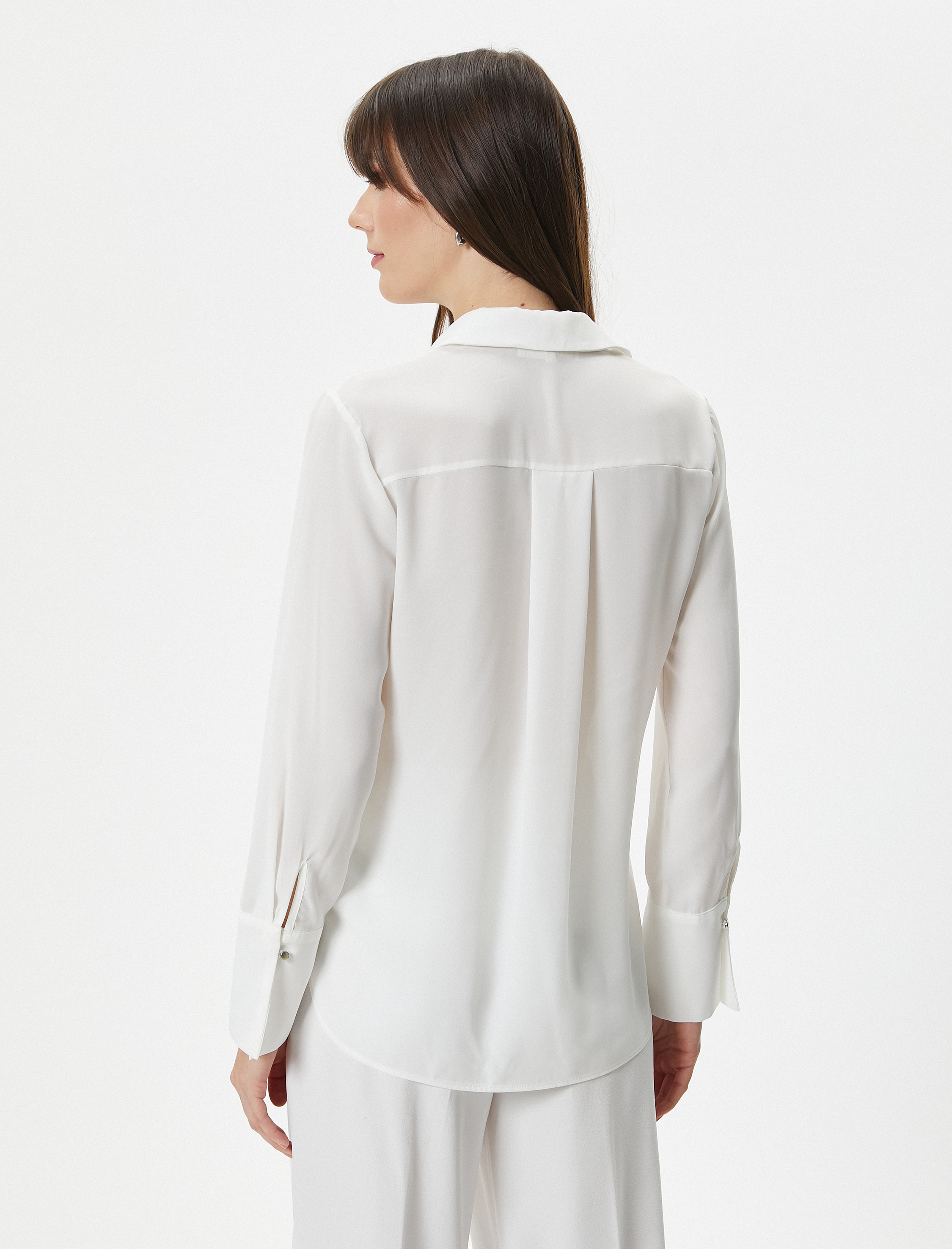   Uzun Kollu Gömlek Düğmeli Manşet Yaka Regular Fit