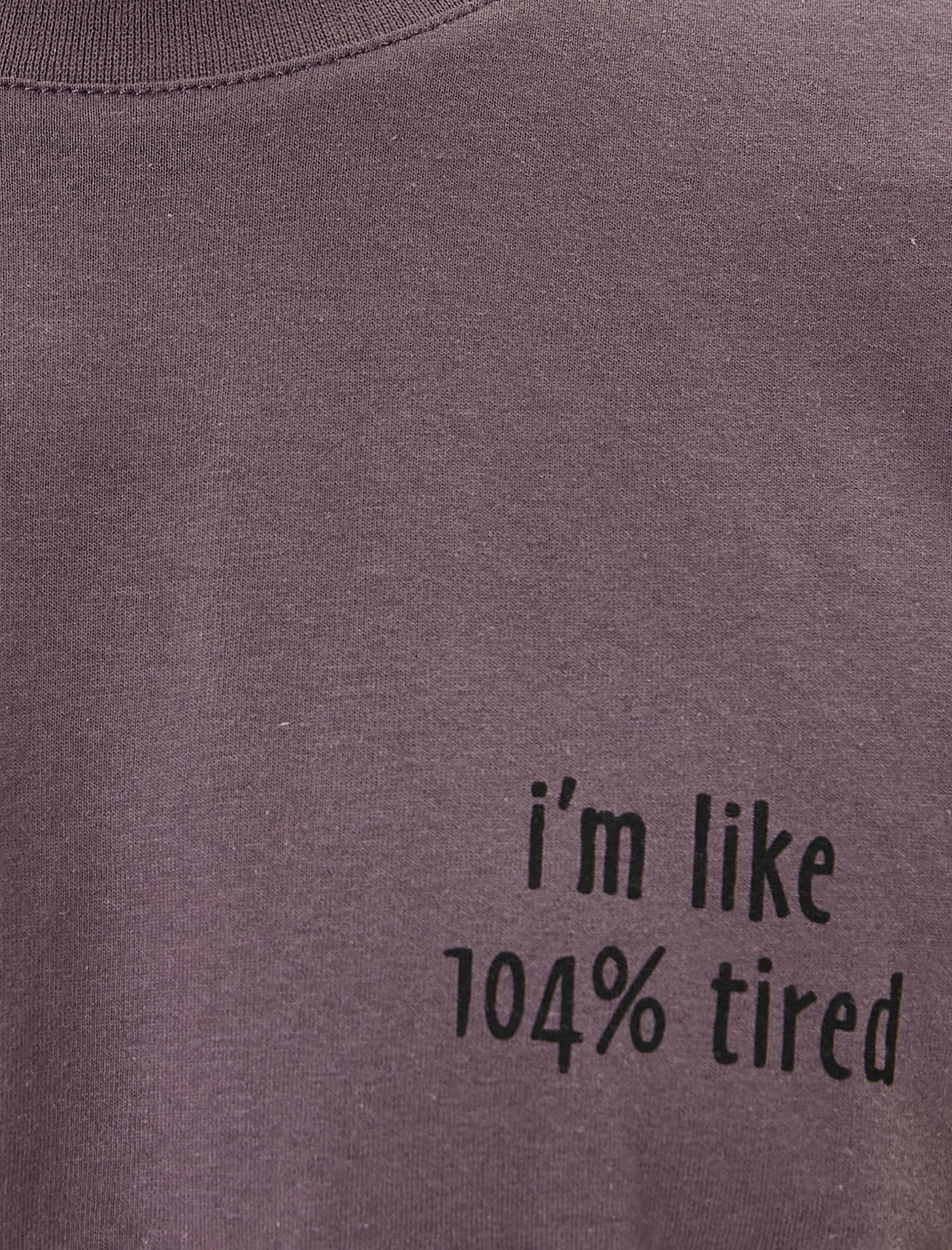   Slogan Baskılı Tişört Slim Fit Bisiklet Yaka Kısa Kollu