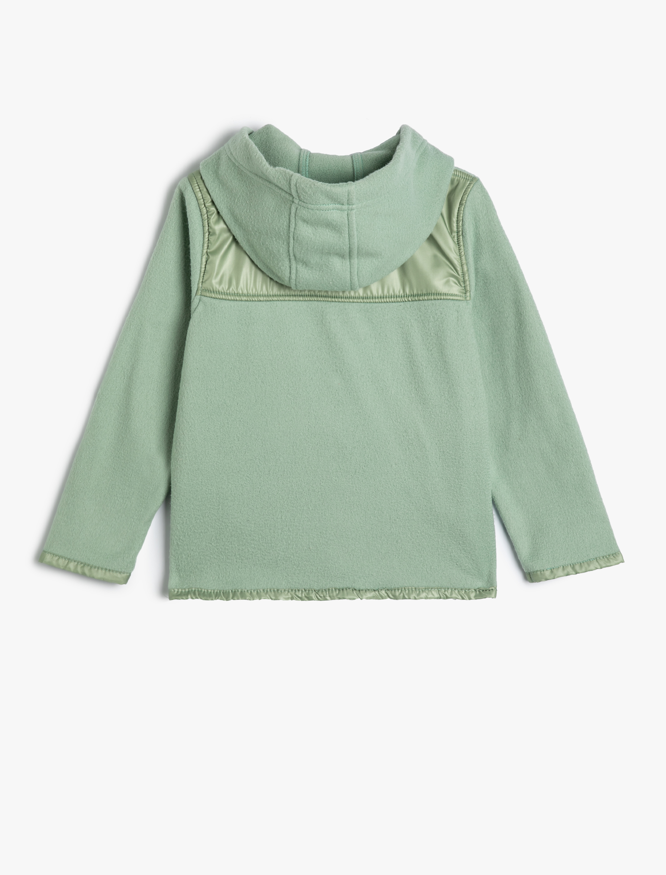  Kız Çocuk Kapşonlu Ceket Fermuarlı Cep Detaylı