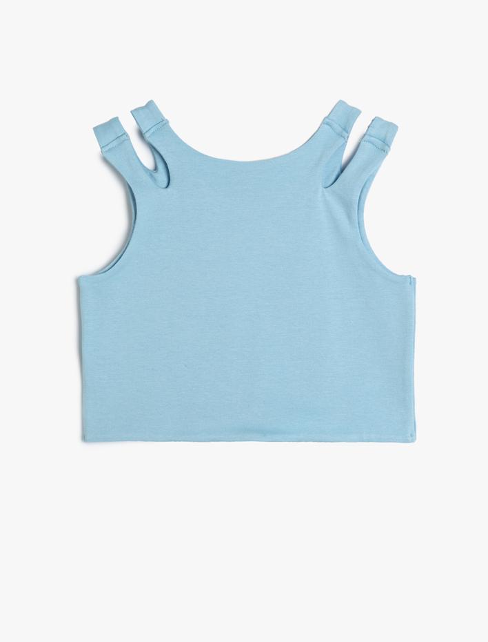 Kız Çocuk Crop Atlet Çift Askılı Pamuklu