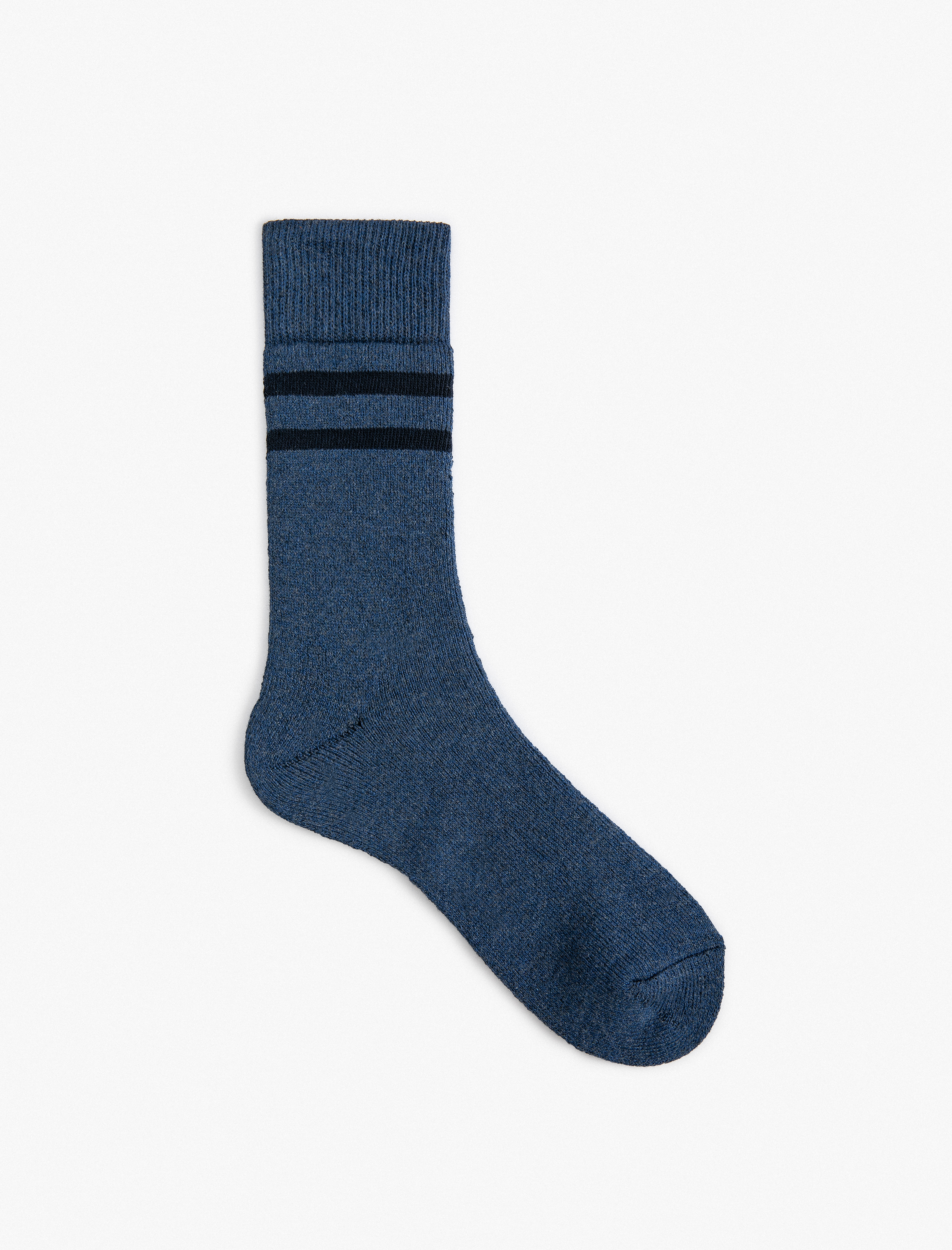  Erkek Havlu Çorap Soket Çizgi Desenli