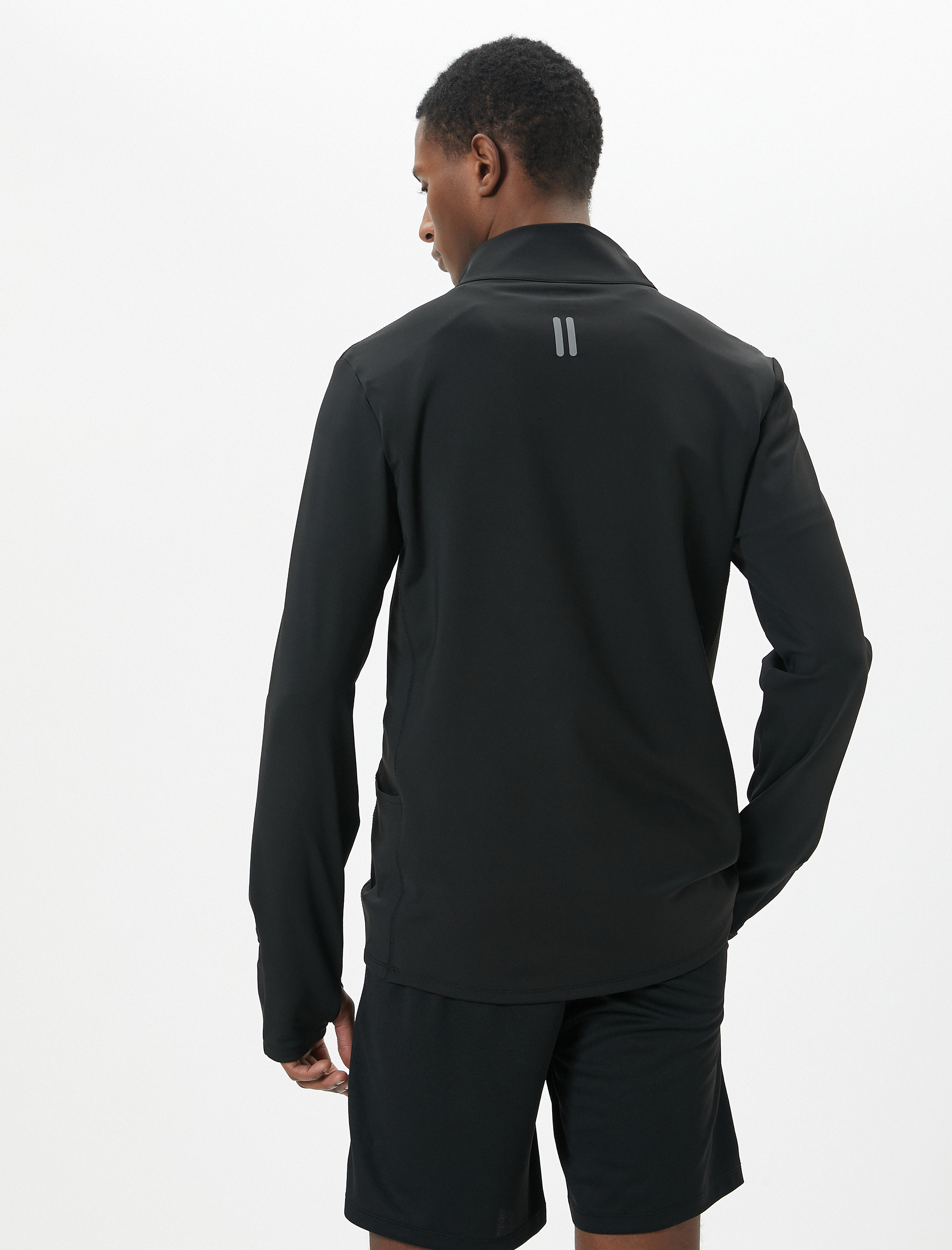   Spor Sweatshirt Yarım Fermuarlı Telefon Cebi Detaylı