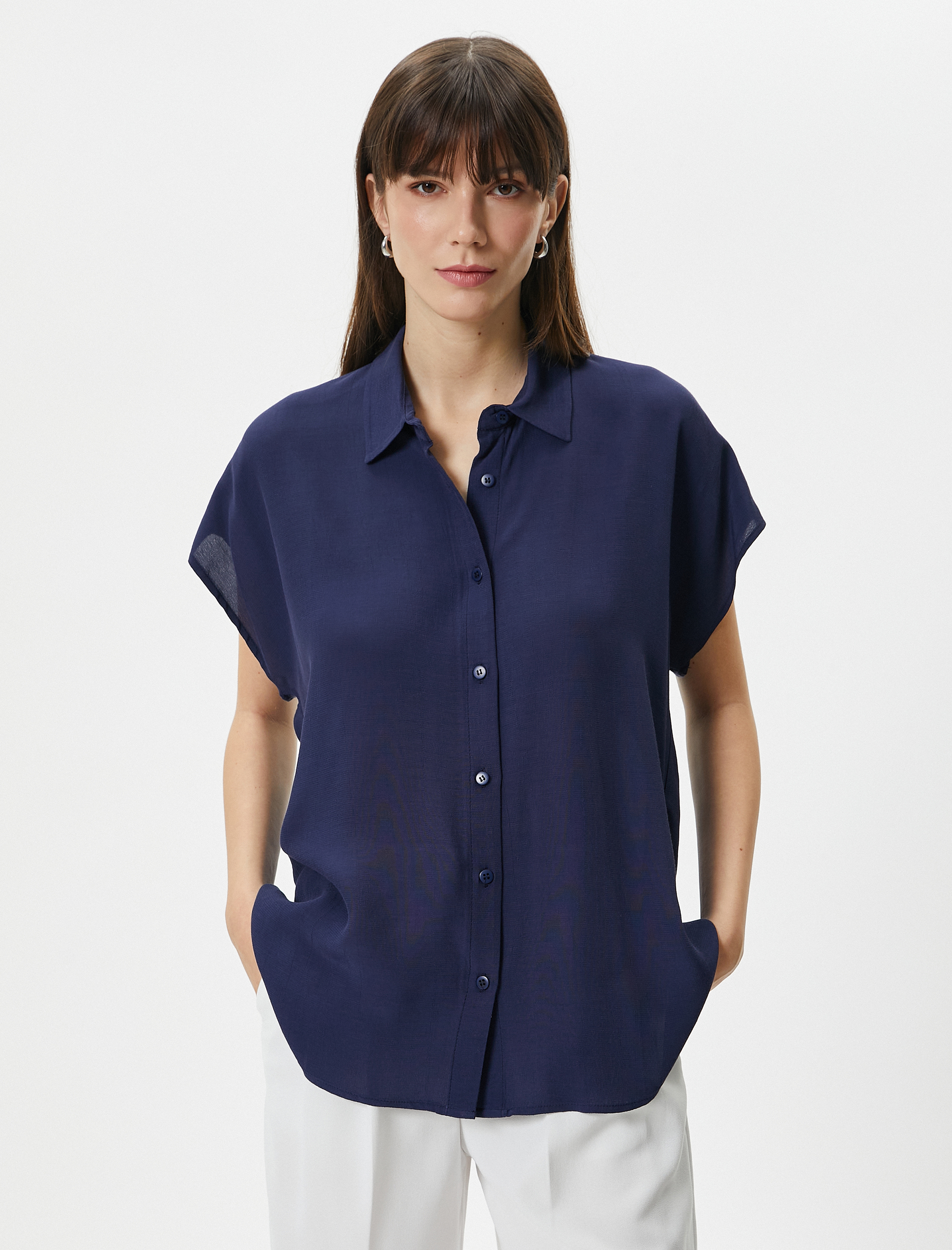   Kısa Kollu Gömlek Düğmeli Regular Fit