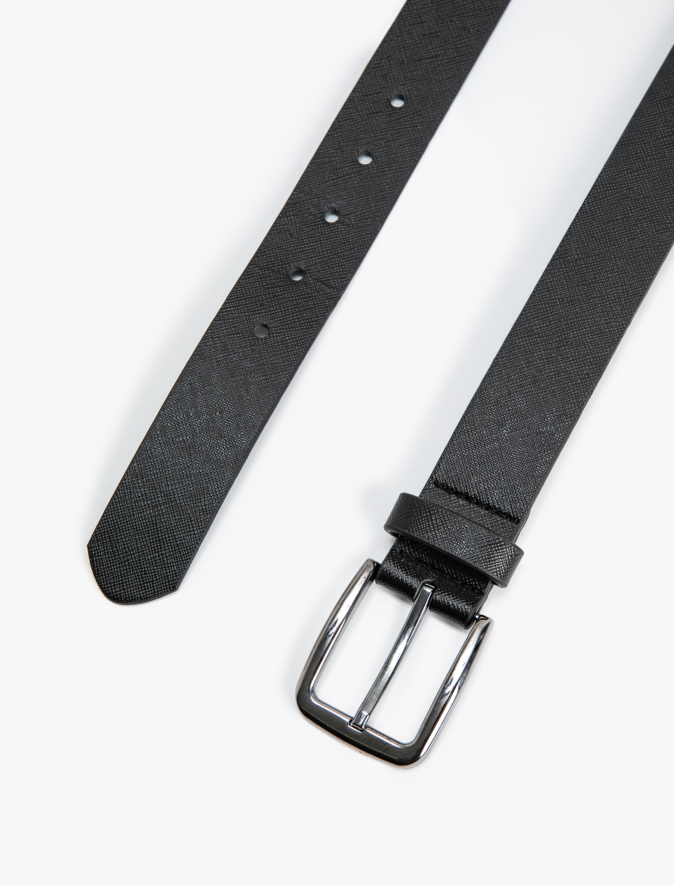  Erkek Kemer Deri Görünümlü Metal Tokalı