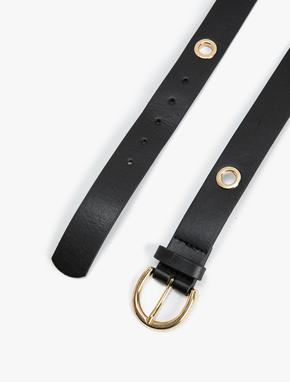 Metal Accessory Detail Faux Leather Belt_2