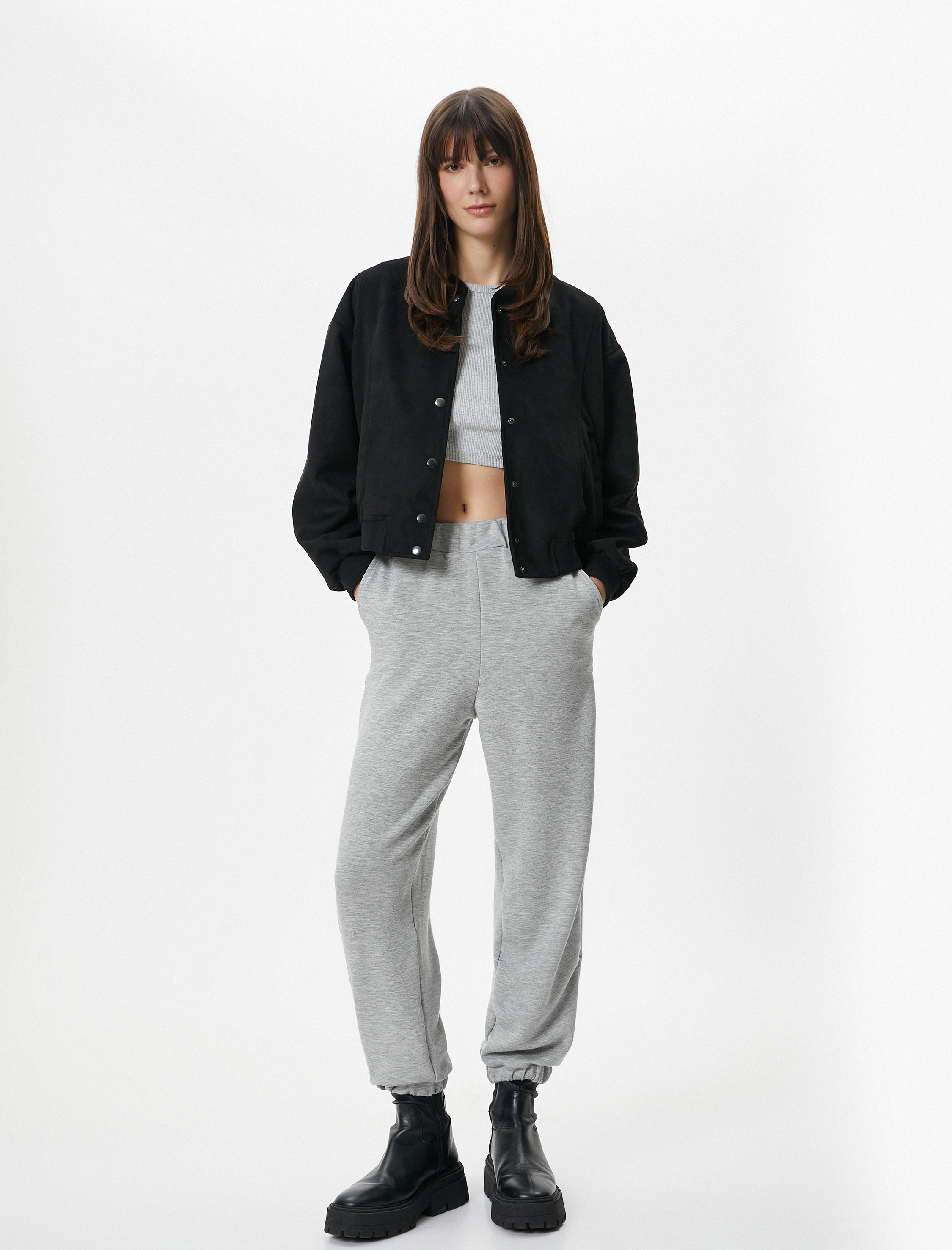   Jogger Eşofman Altı Beli Lastikli Cep Detaylı