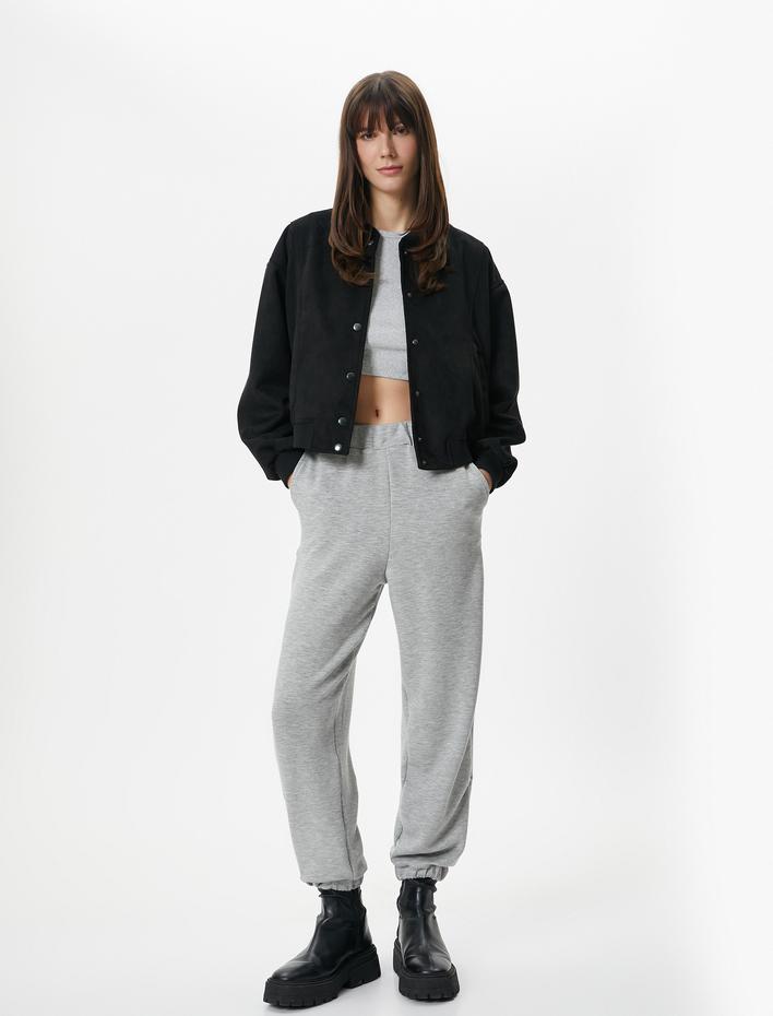  Jogger Eşofman Altı Beli Lastikli Cep Detaylı