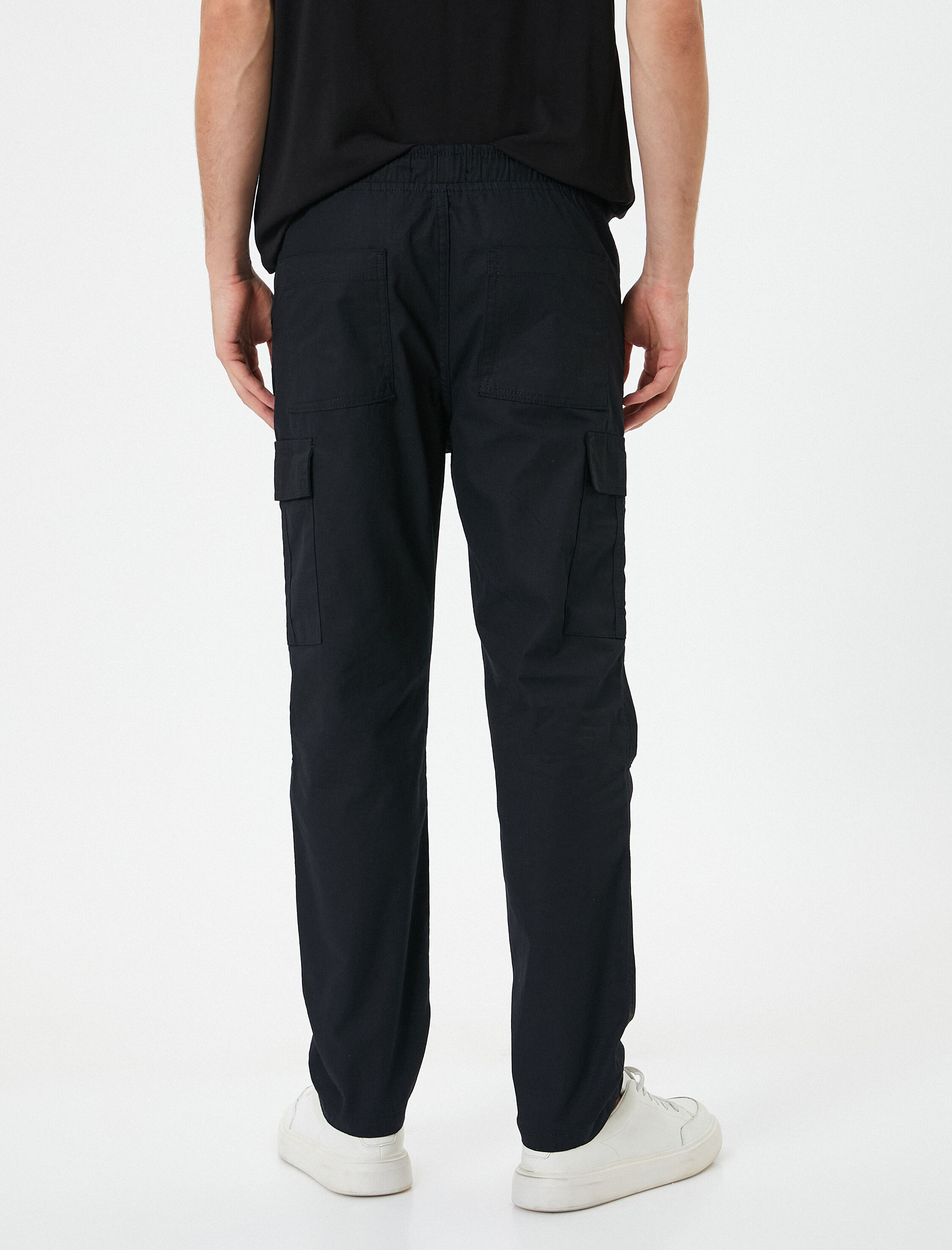   Paraşüt Pantolon Beli Bağcıklı Kargo Cep Detaylı