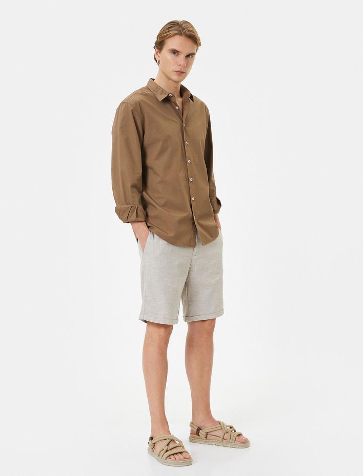  Klasik Gömlek Uzun Kollu Düğmeli Pamuklu Regular Fit