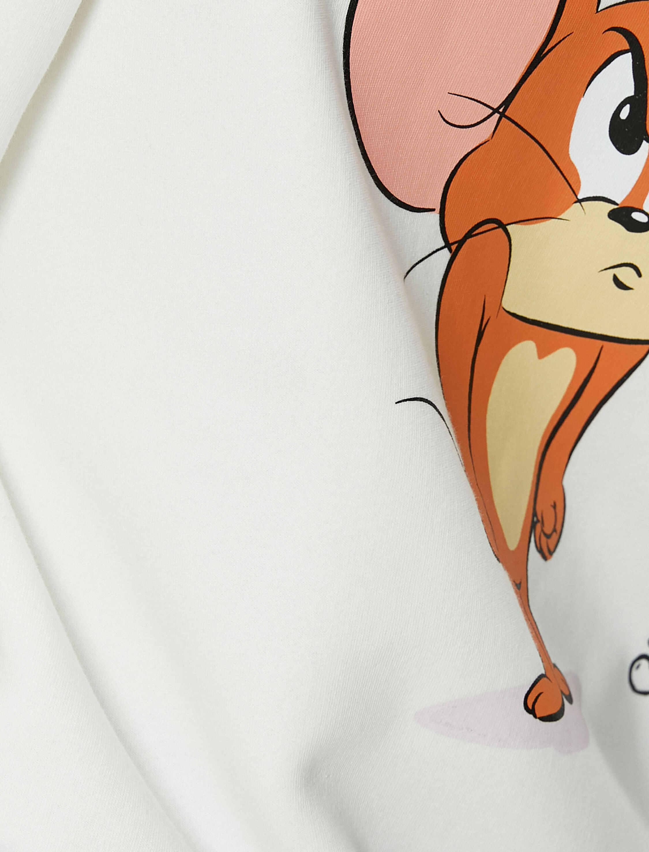   Şardonlu Tom ve Jerry Sweatshirt Lisanslı Bisiklet Yaka Uzun Kollu Rahat Kalıp
