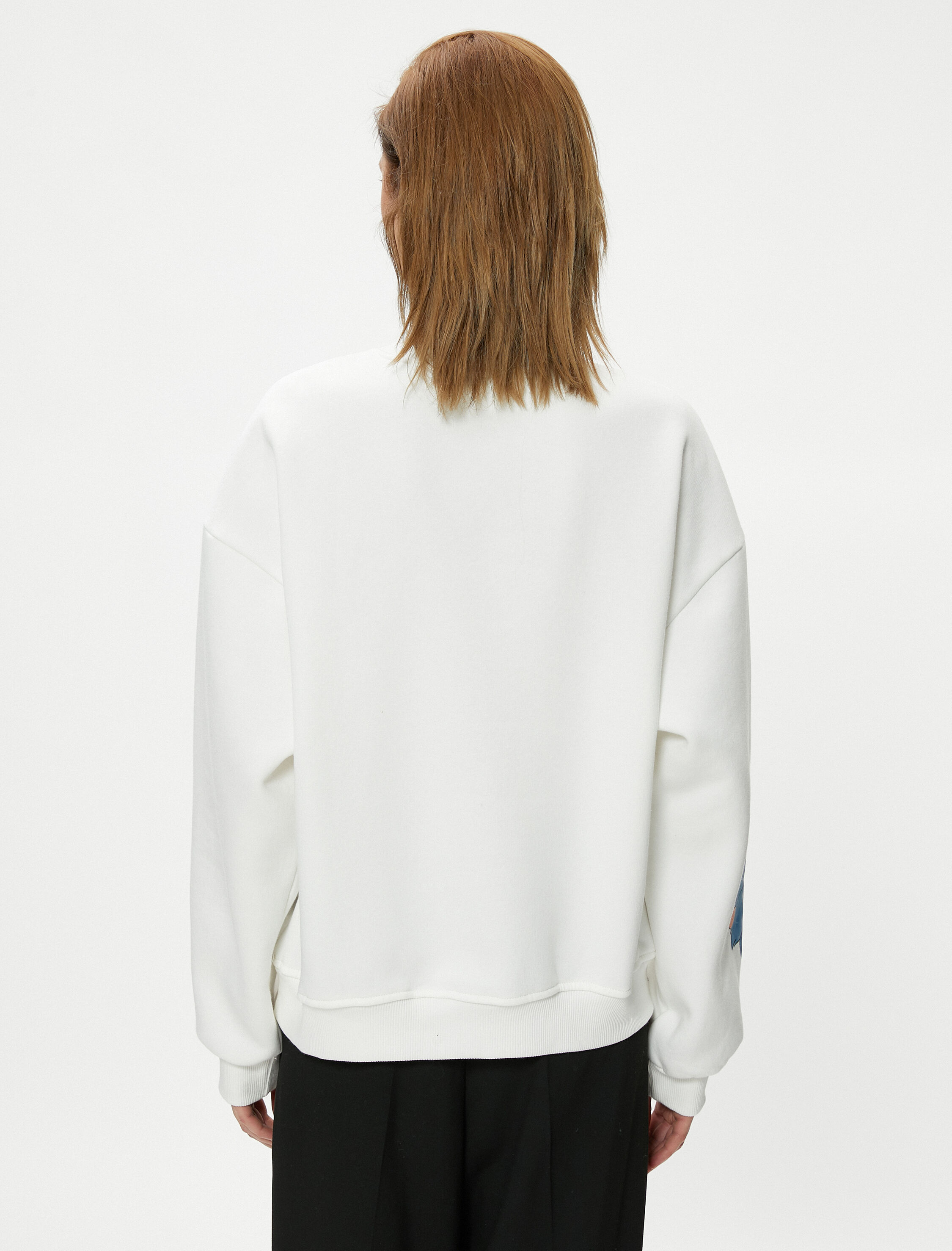   Şardonlu Tom ve Jerry Sweatshirt Lisanslı Bisiklet Yaka Uzun Kollu Rahat Kalıp