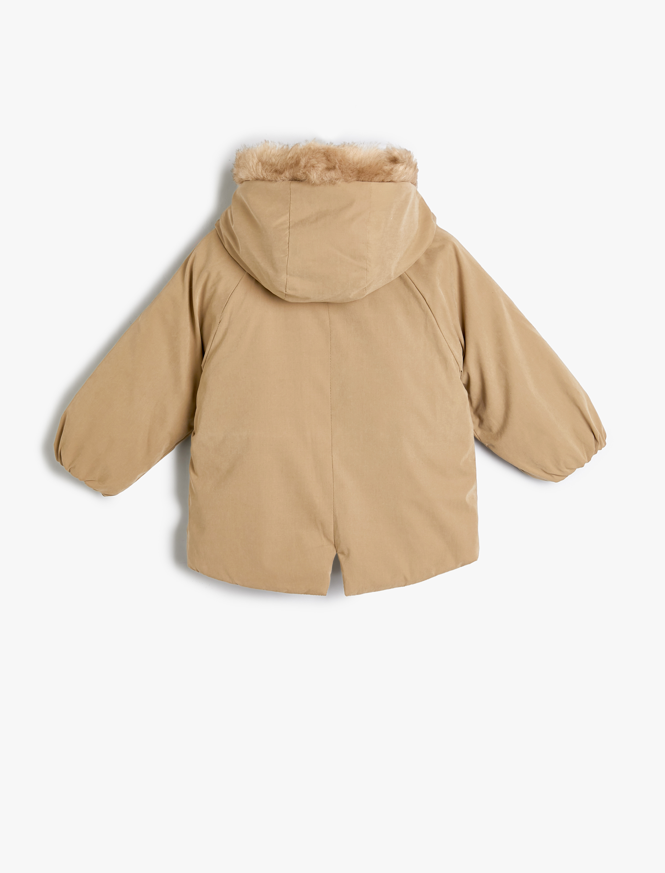  Erkek Bebek Kapşonlu Kaban Fermuarlı Rüzgar Kapaklı Cepli Pamuk Astarlı