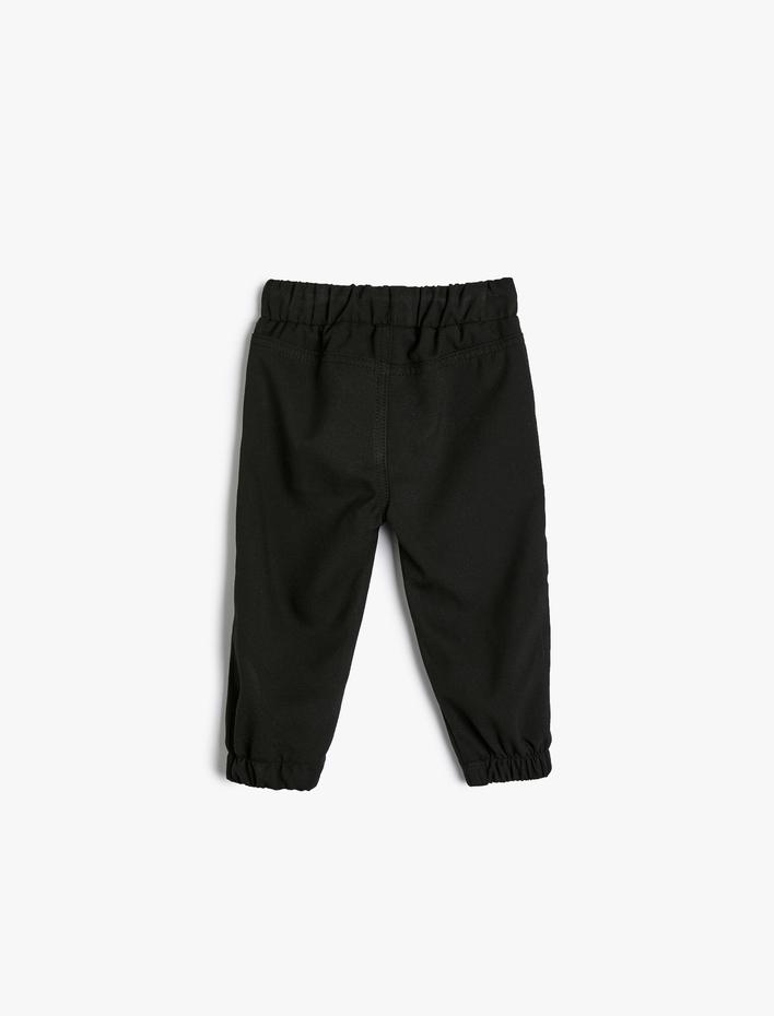 Erkek Bebek Jogger Pantolon Beli Bağlamalı Cepli