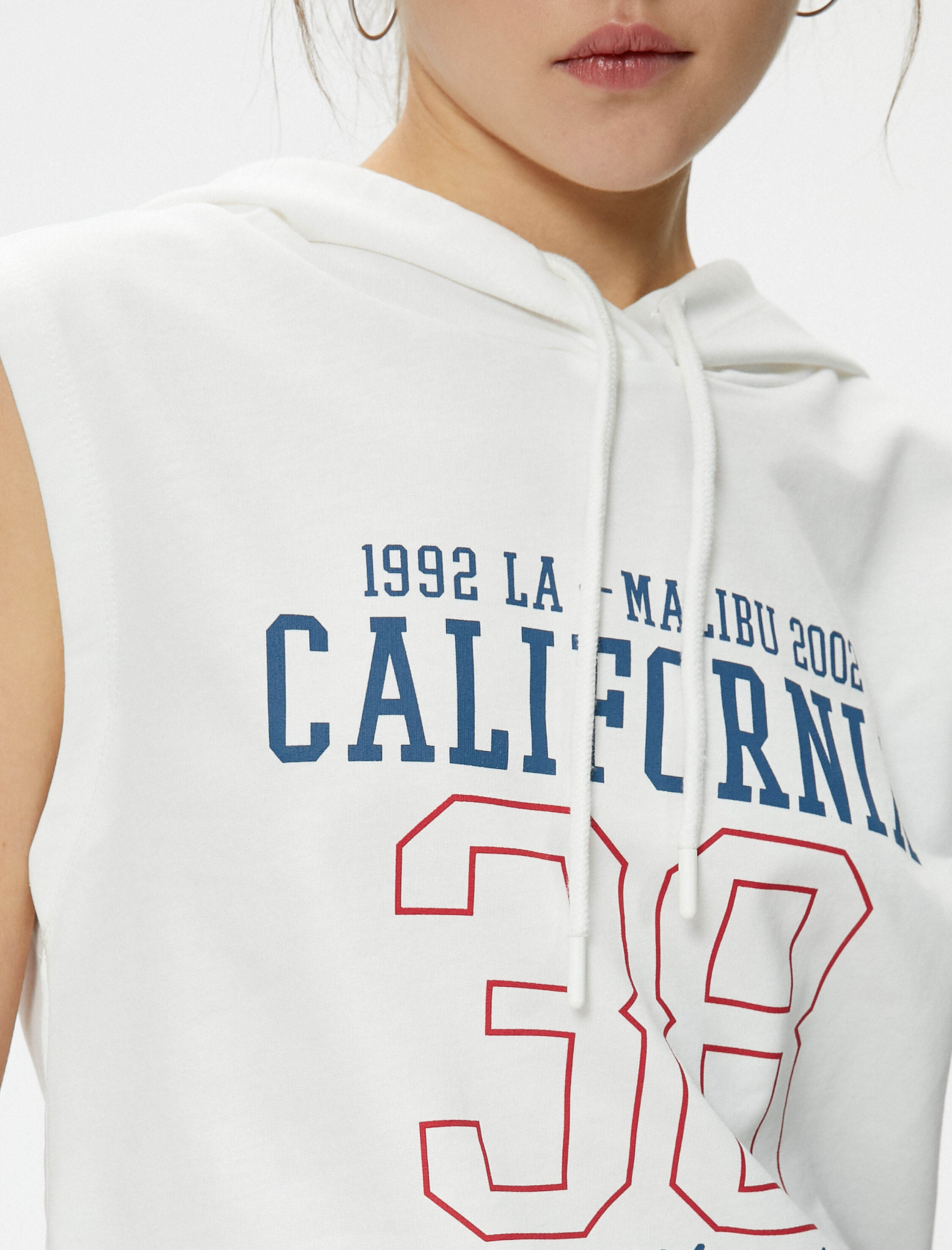   Kapüşonlu Atlet Slogan Baskılı