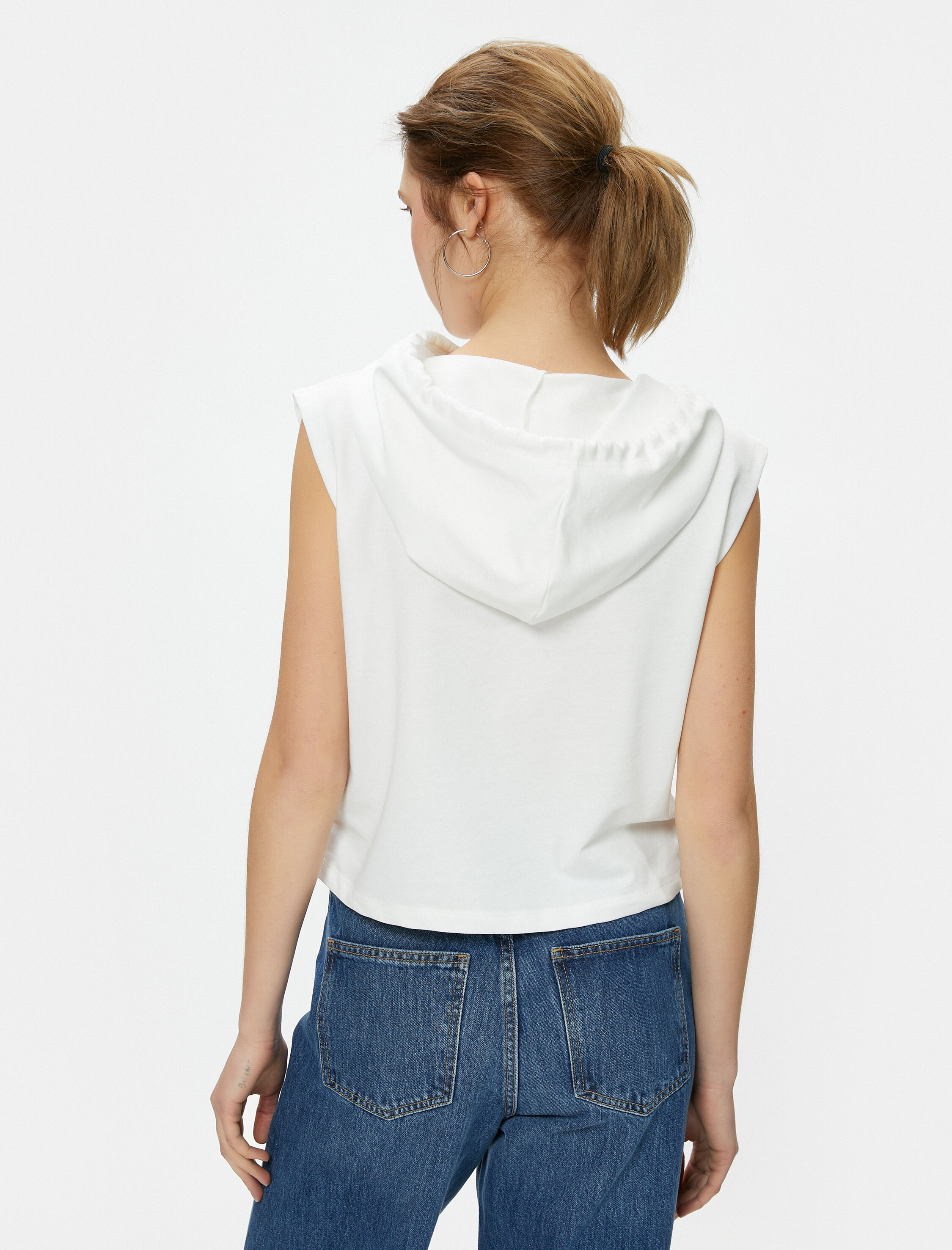   Kapüşonlu Atlet Slogan Baskılı