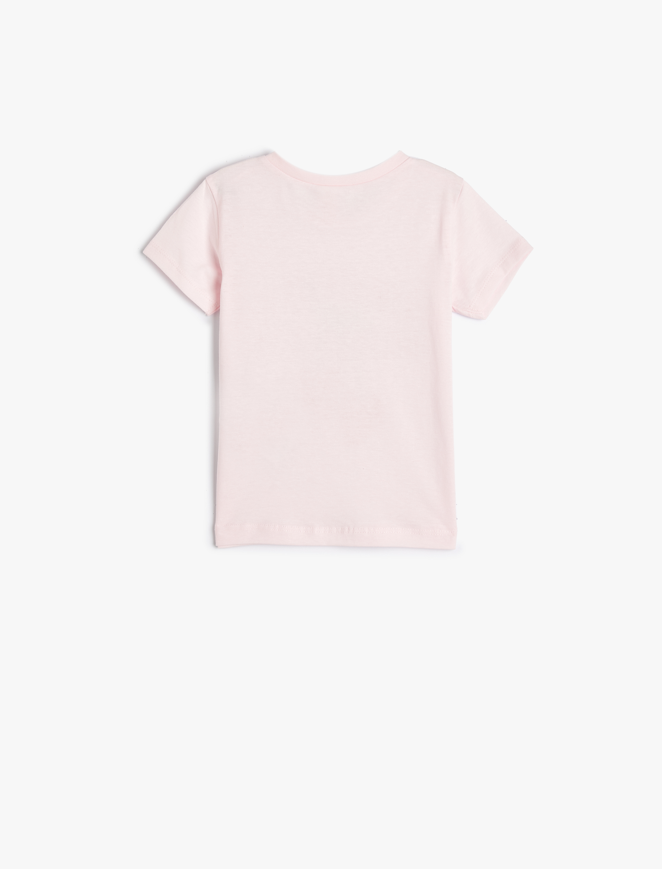  Kız Bebek Tişört Kalp Baskılı Kısa Kollu Bisiklet Pamuklu