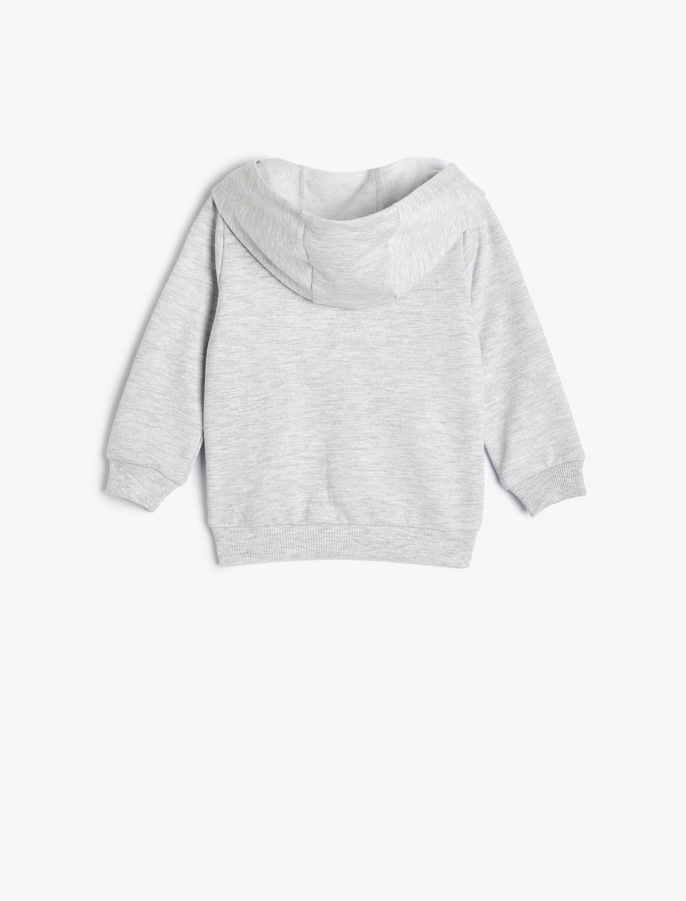  Erkek Bebek Kapşonlu Sweatshirt Fermuarlı İşleme Detaylı Uzun Kollu