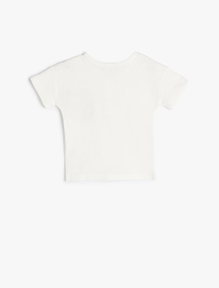 Erkek Bebek Tişört Kaşkorse Kısa Kollu Bisiklet Yaka Cepli Pamuklu