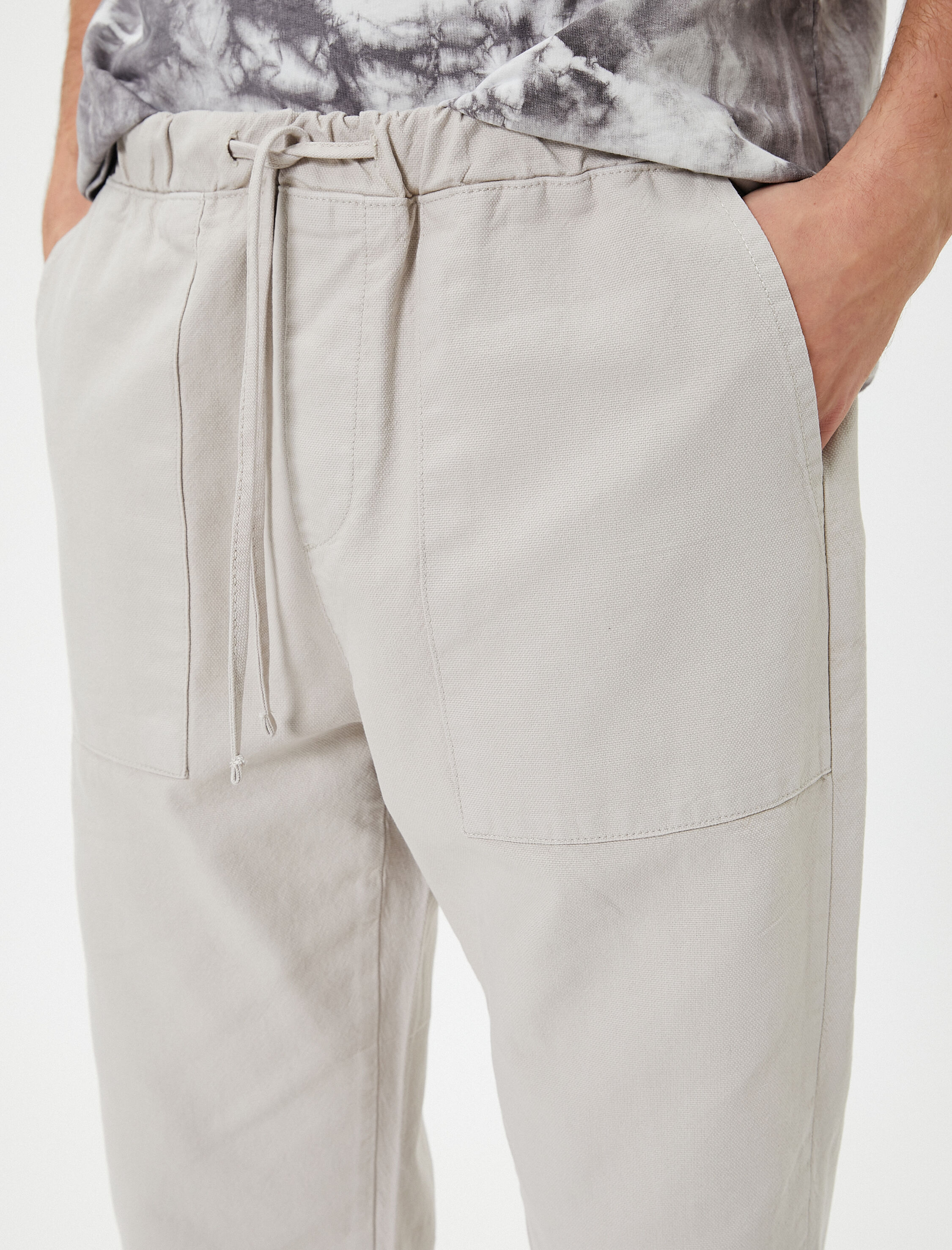   Bol Pantolon Beli Bağcıklı Cep Detaylı