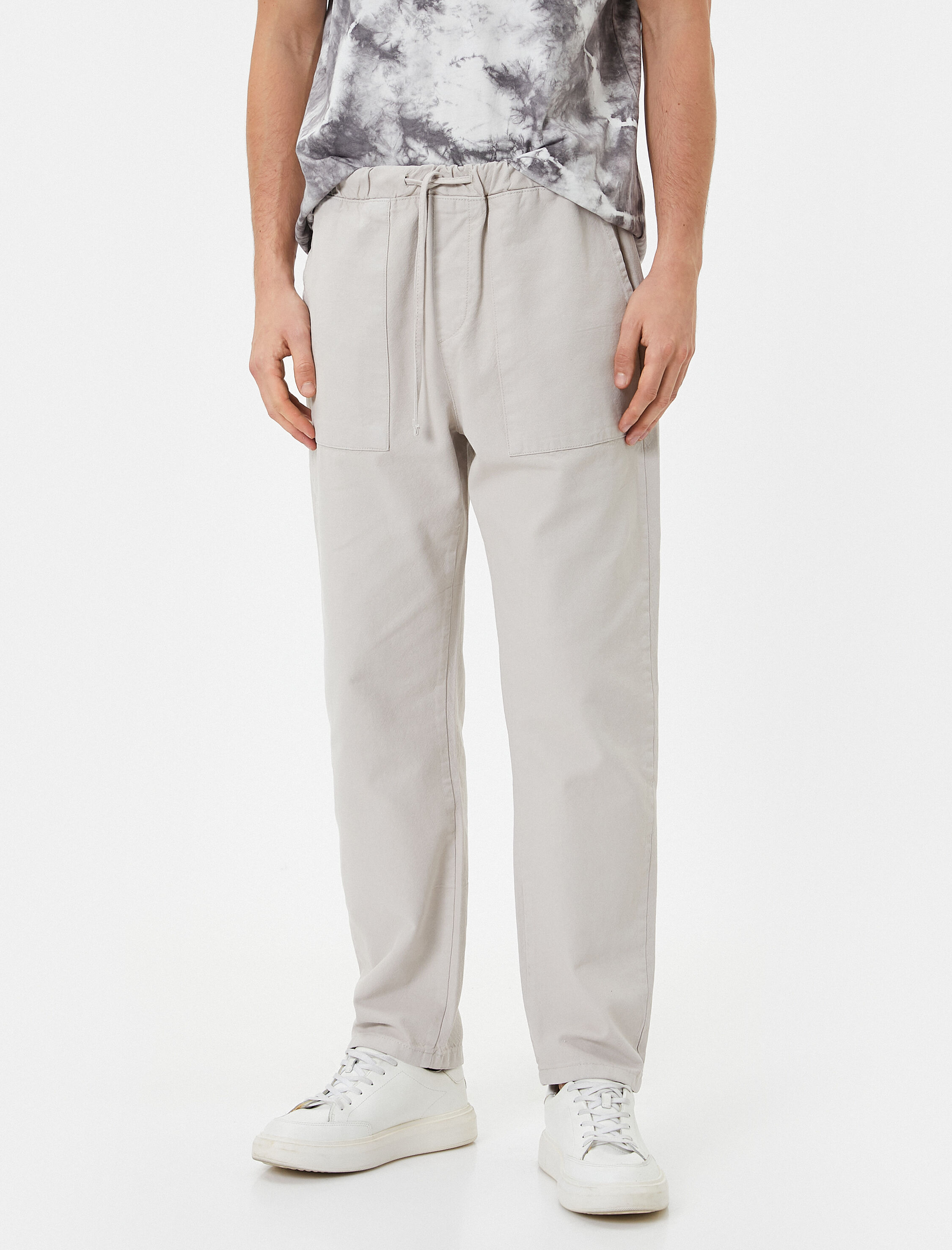   Bol Pantolon Beli Bağcıklı Cep Detaylı