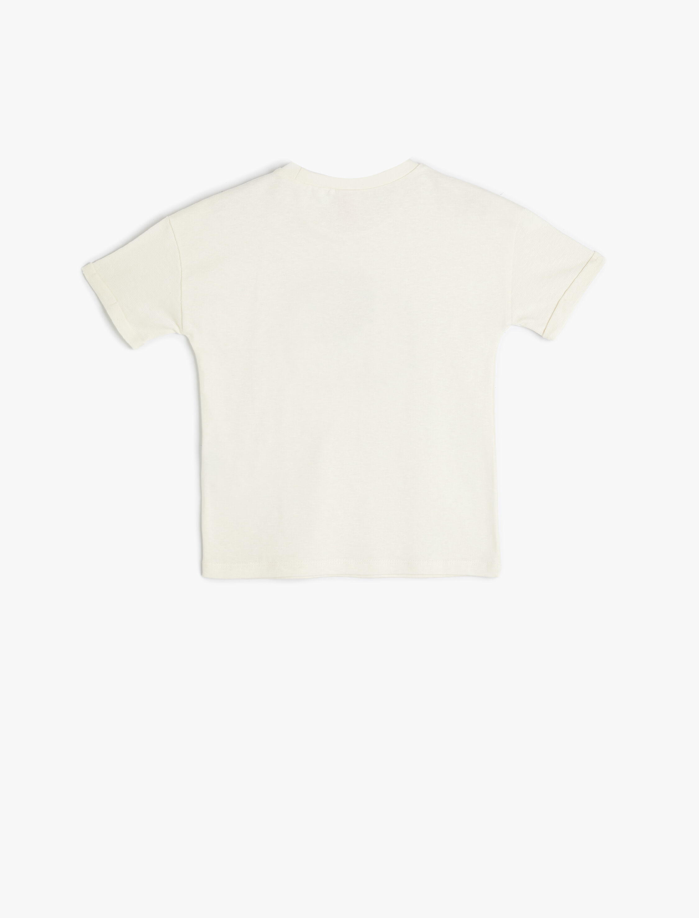  Erkek Bebek Tişört Aslan Baskılı Kısa Kollu Bisiklet Yaka Pamuklu