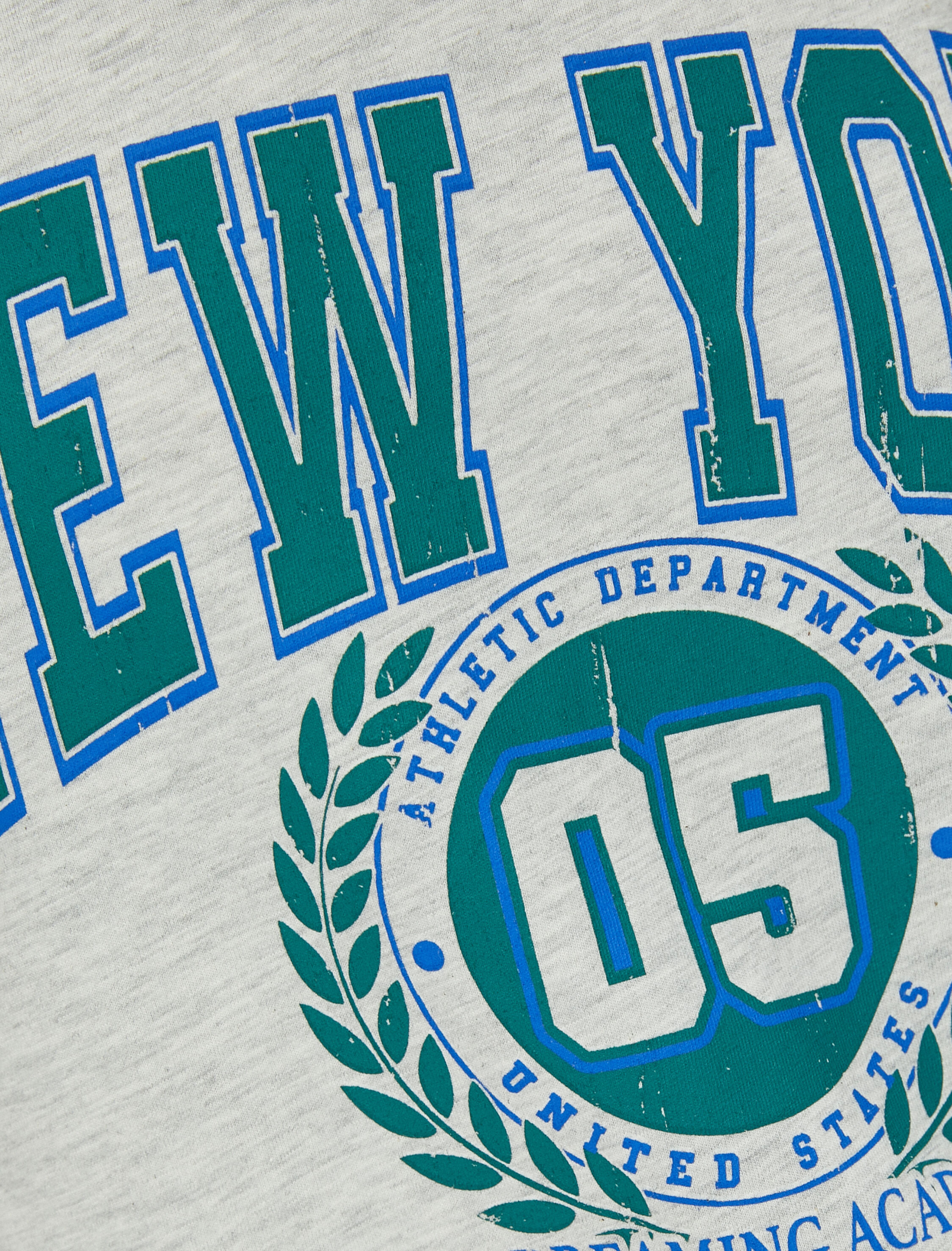   New York Tişört Baskılı Bisiklet Yaka Kısa Kollu