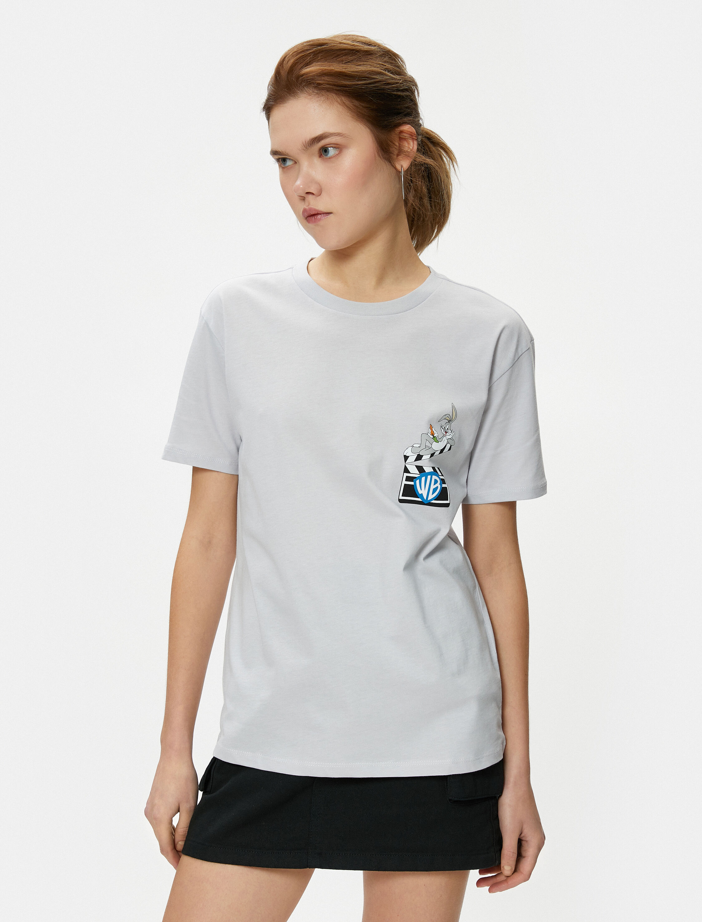   Bugs Bunny Tişört Baskılı Lisanslı Kısa Kollu Pamuklu