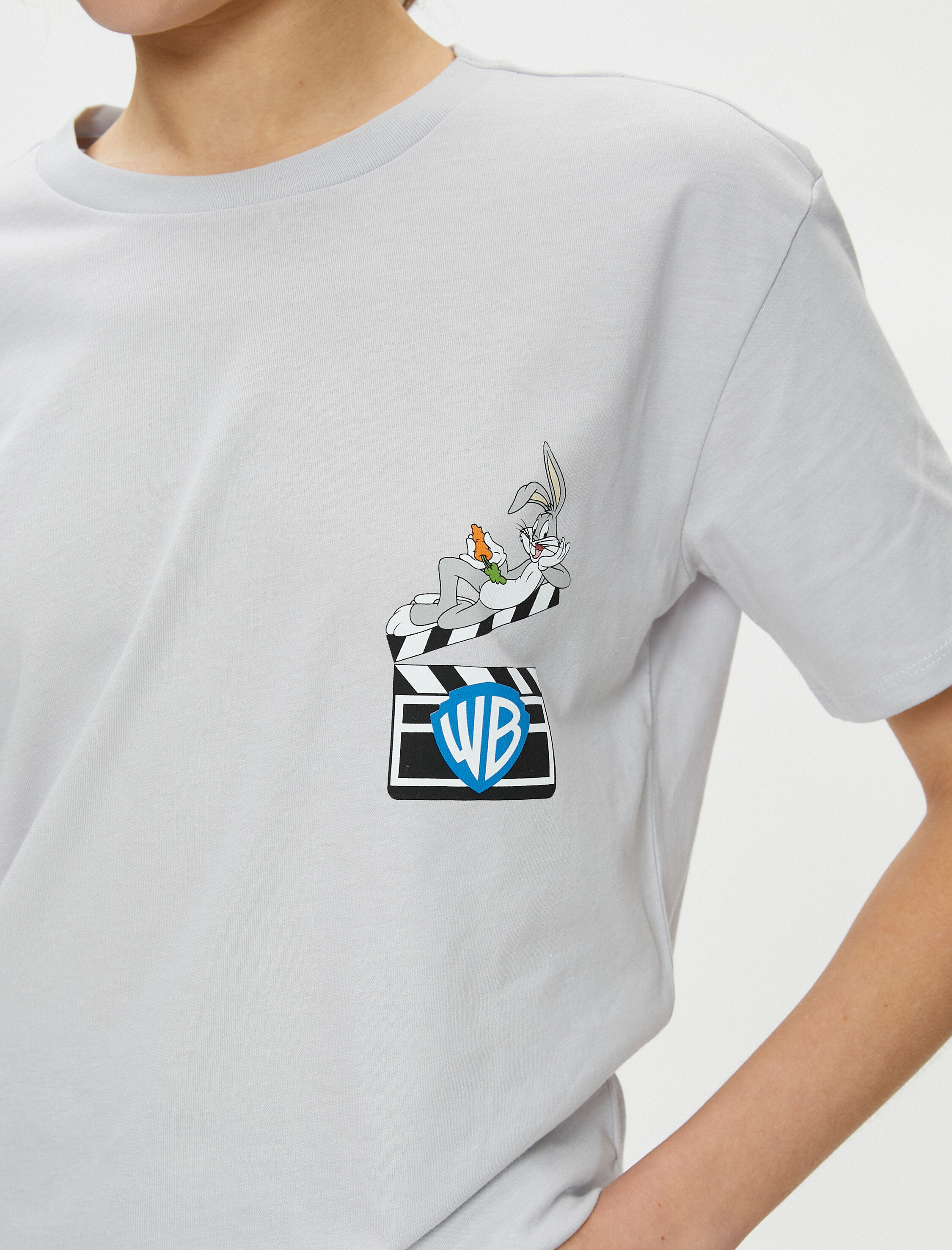   Bugs Bunny Tişört Baskılı Lisanslı Kısa Kollu Pamuklu