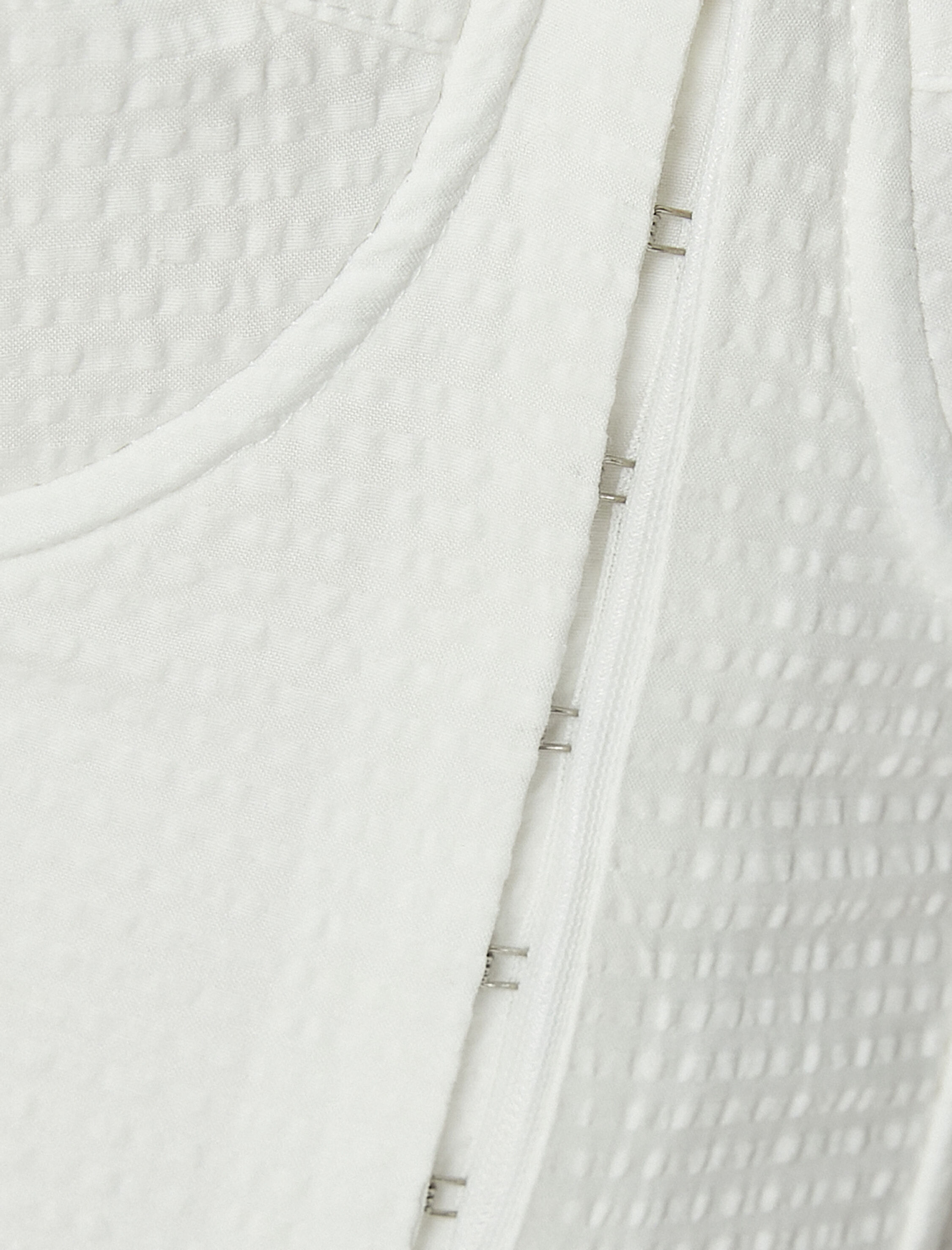   Crop Bluz Korse Detaylı Kopçalı Balon Kollu Kalp Yaka