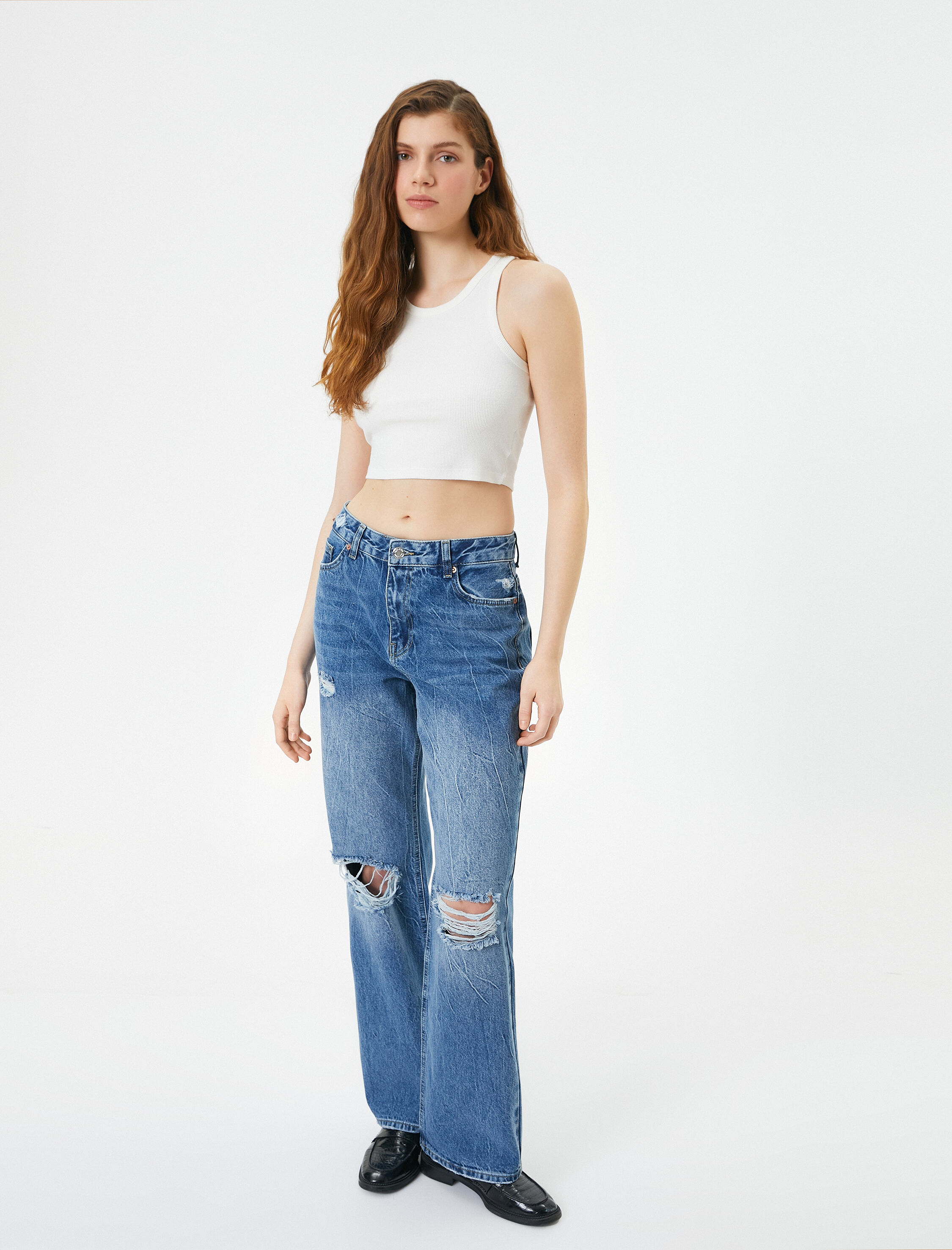   Halter Yaka Atlet Askılı Ribanalı Pamuklu