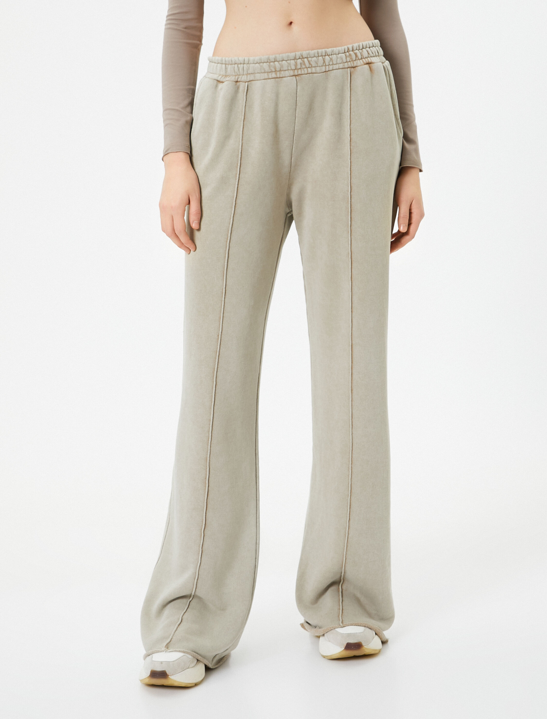   Geniş Paça Eşofman Altı Beli Bağlamalı