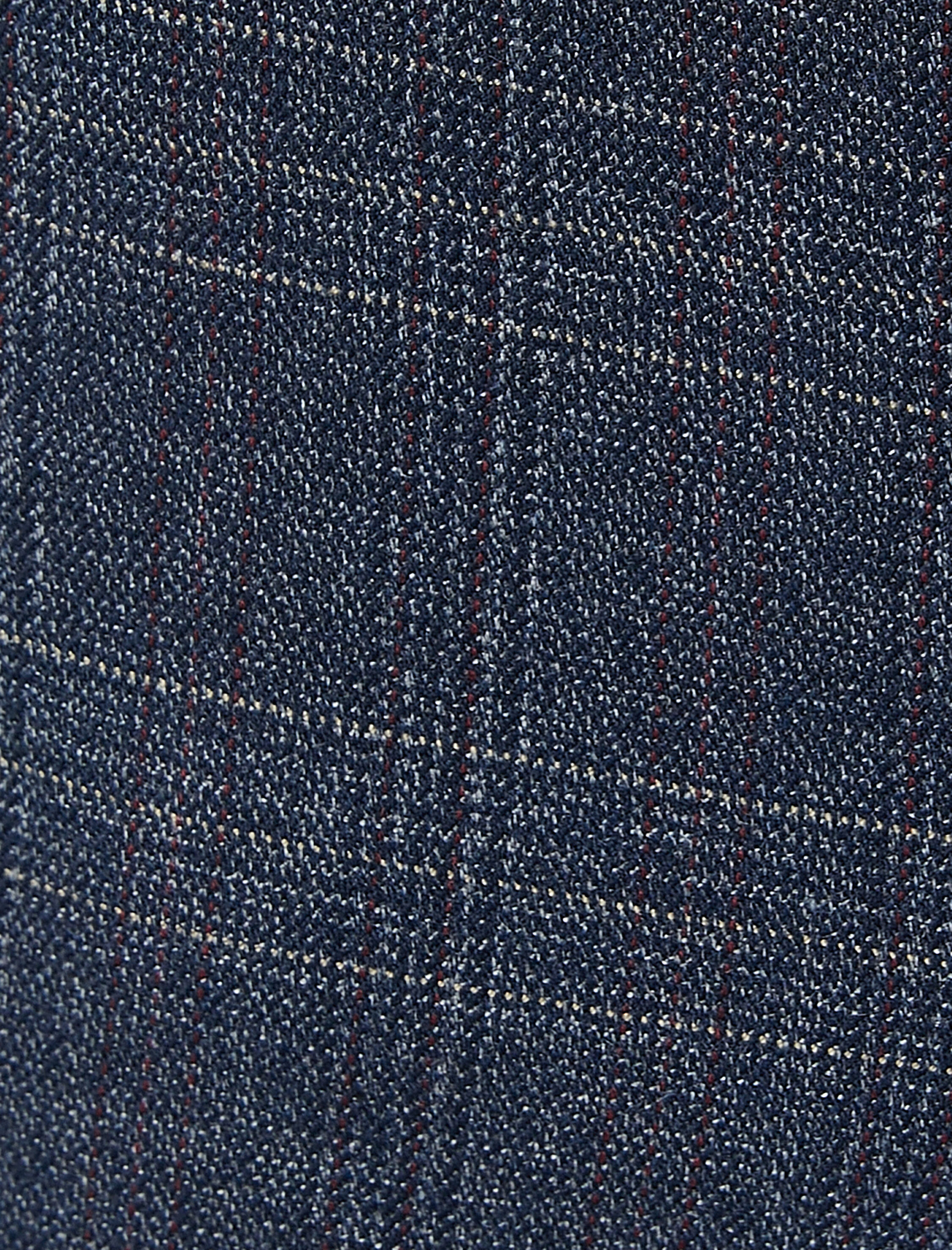   Kumaş Pantolon Desenli Slim Fit Düğmeli Cep Detaylı