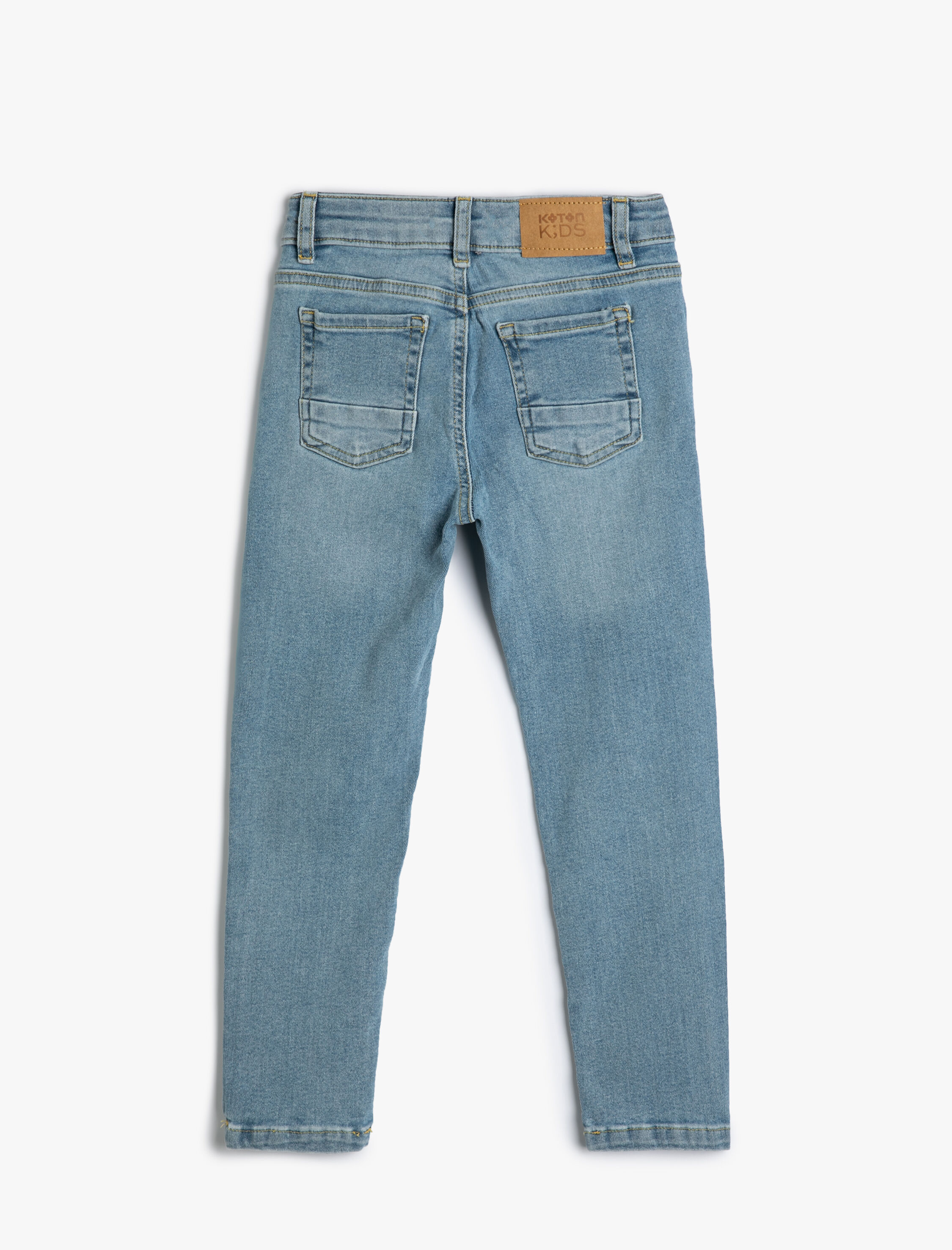  Erkek Çocuk Kot Pantolon Pamuklu Cepli - Slim Jean