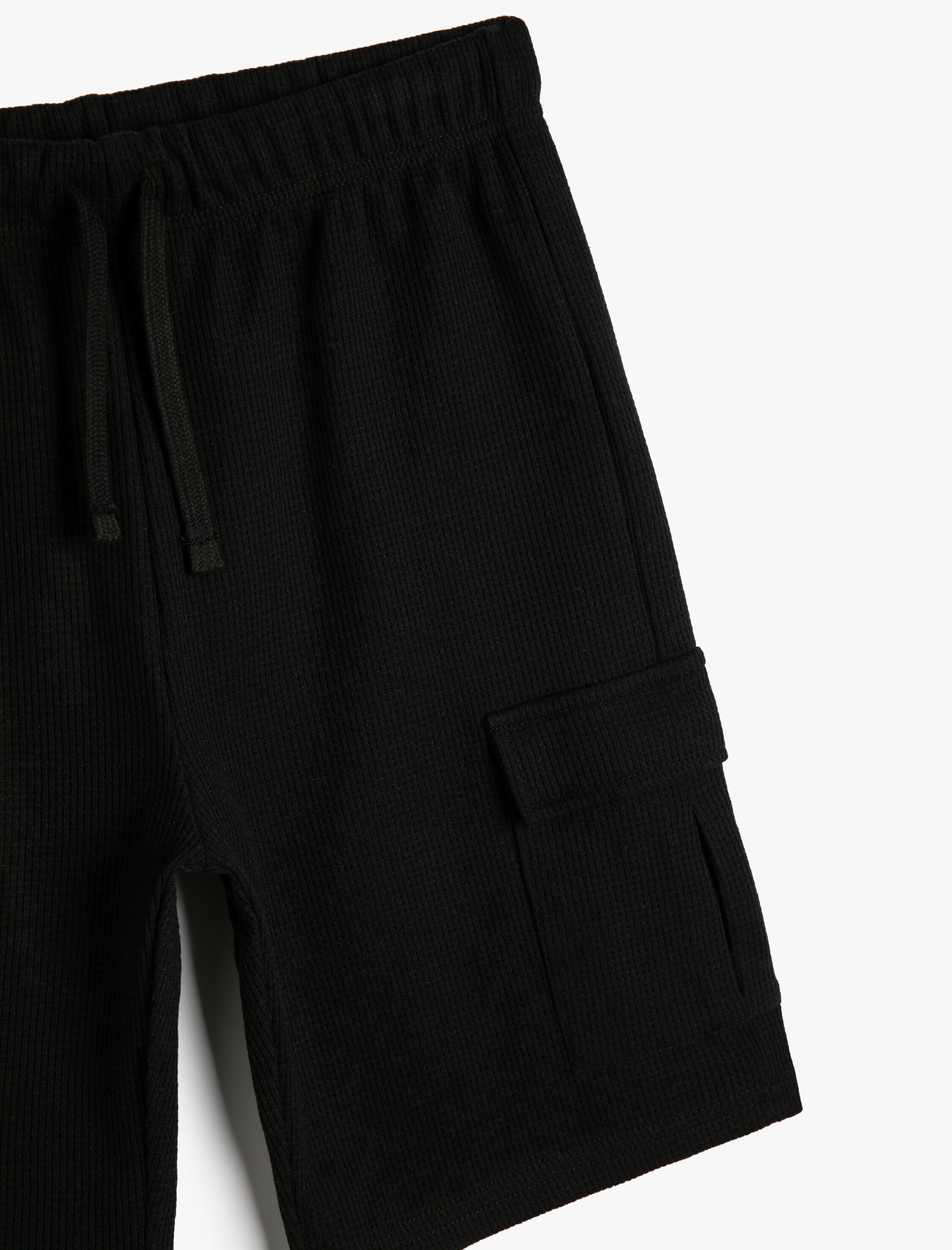  Erkek Çocuk Basic Şort Beli Bağlamalı Kapaklı Cep Detaylı