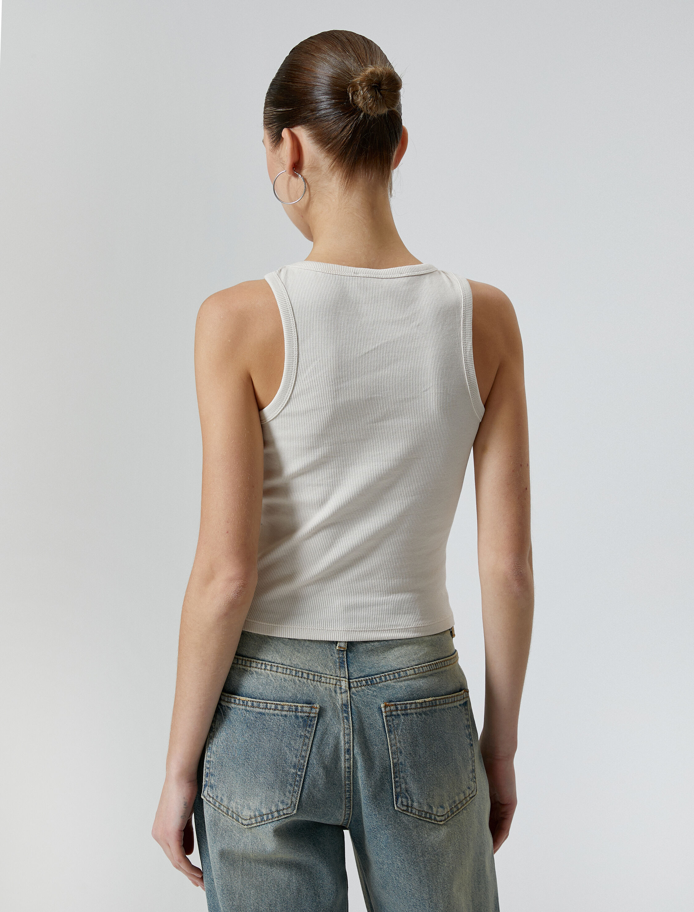   Ribanalı Basic Atlet Pamuklu Slim Fit