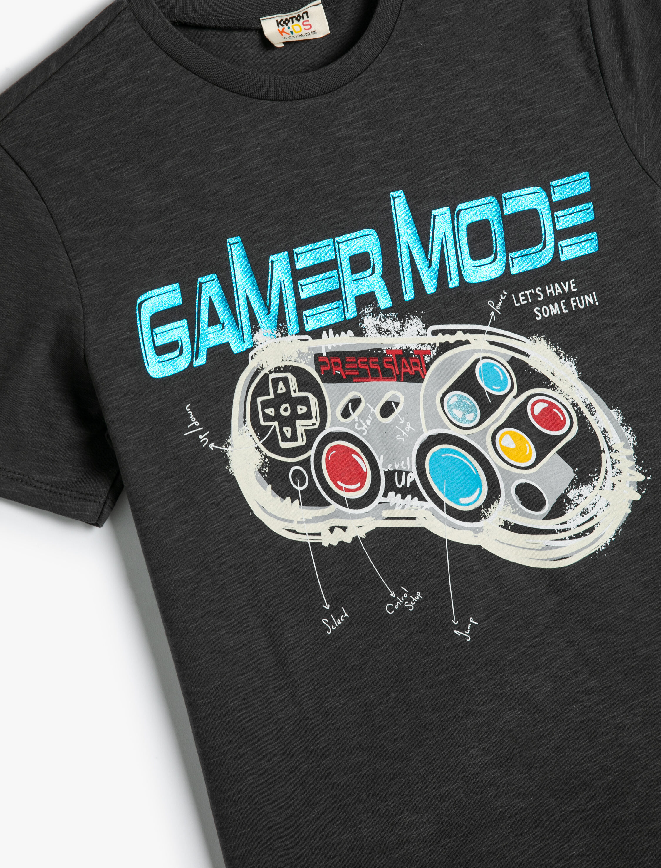  Erkek Çocuk Tişört Oyun Temalı Kısa Kollu Bisiklet Yaka Pamuklu