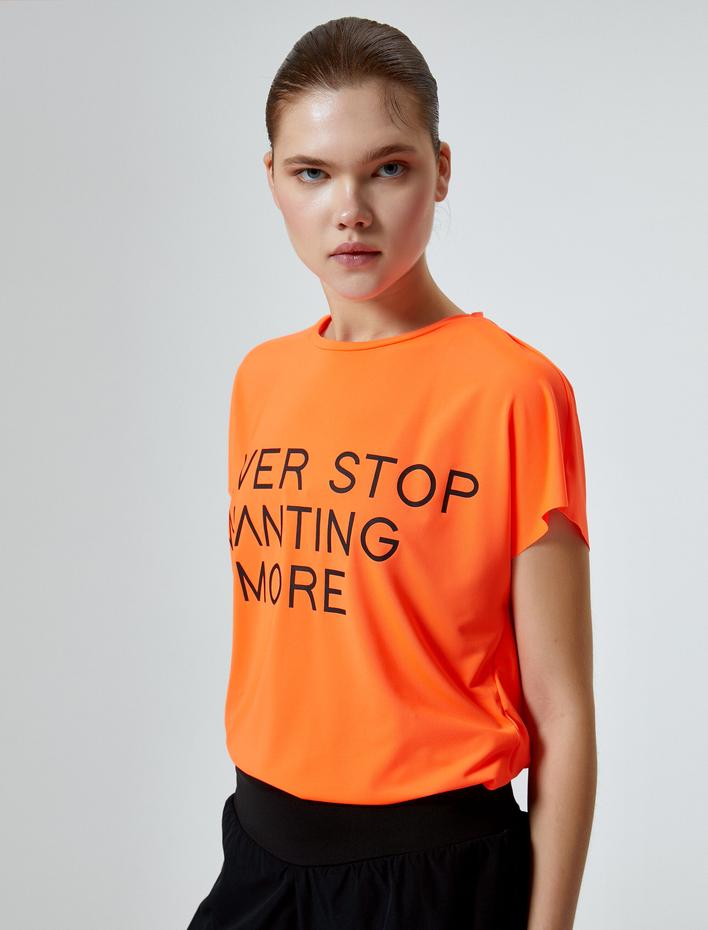  Spor Tişört Rahat Kalıp Baskılı Kısa Kollu Bisiklet Yaka