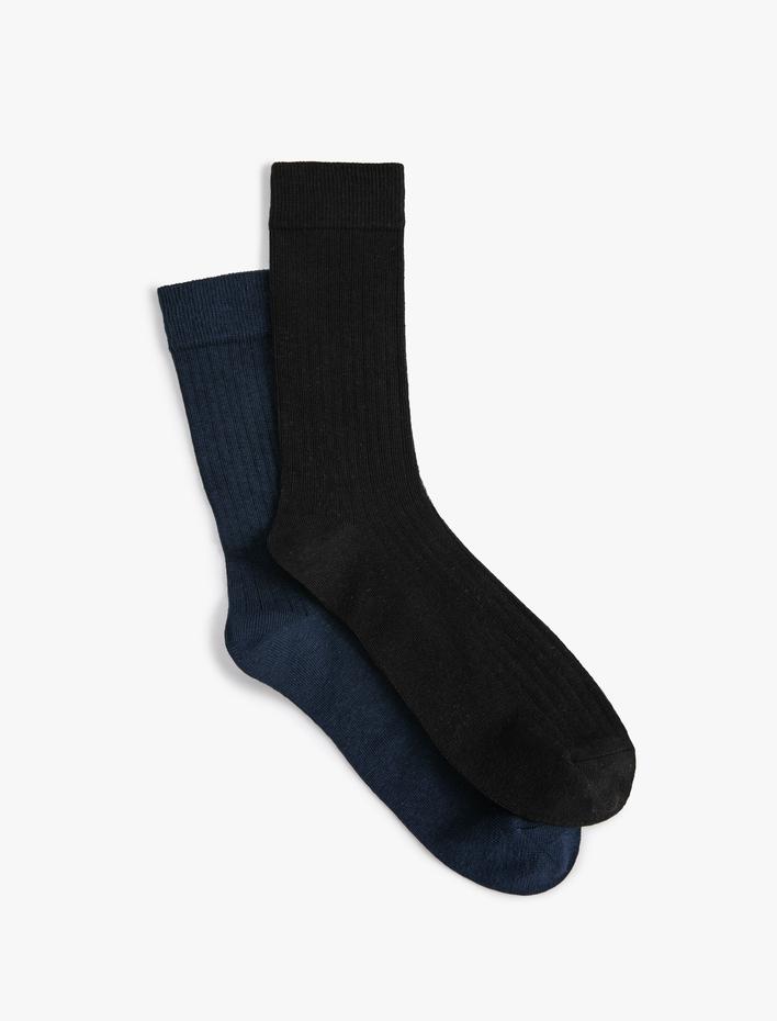 Erkek 2'li Soket Çorap Seti Çok Renkli