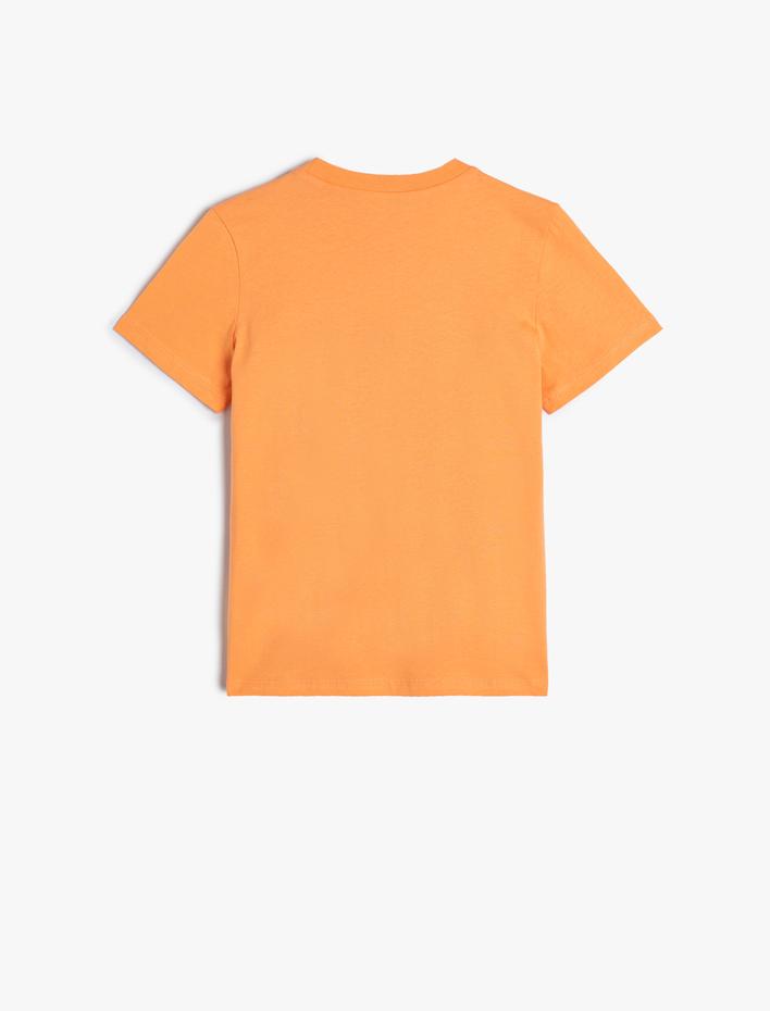 Erkek Çocuk Tişört Yaz Temalı Baskılı Kısa kollu Bisiklet Yaka Pamuklu