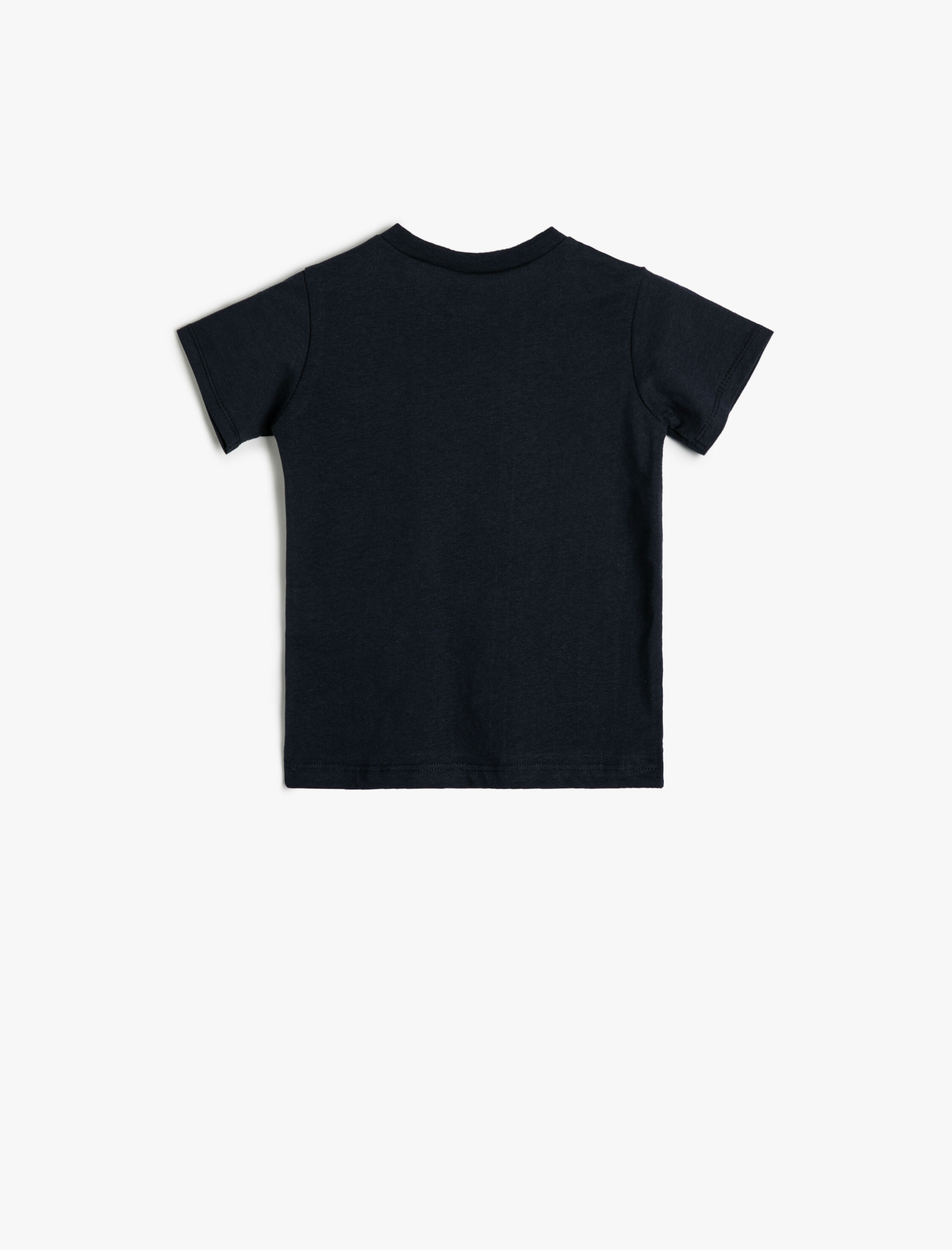  Erkek Bebek Tişört Kısa Kollu Slogan Baskılı Bisiklet Yaka Pamuklu