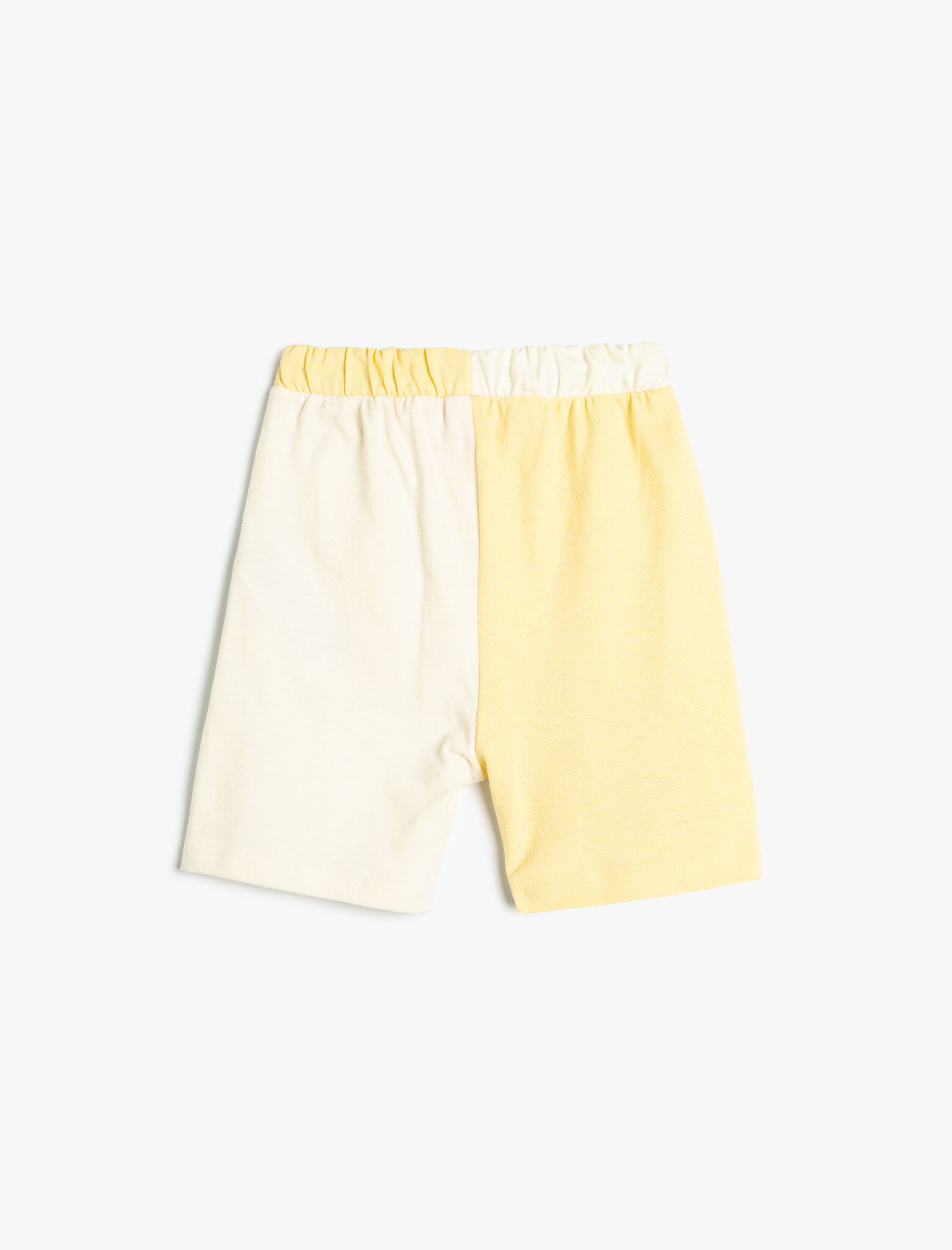  Erkek Bebek Şort Beli Lastikli Renk Kontrastlı Cepli Pamuklu Baskı Detaylı