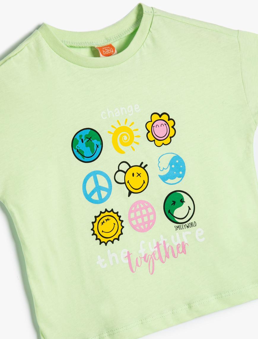  Kız Bebek Tişört SmileyWorld® Lisanslı Pamuklu