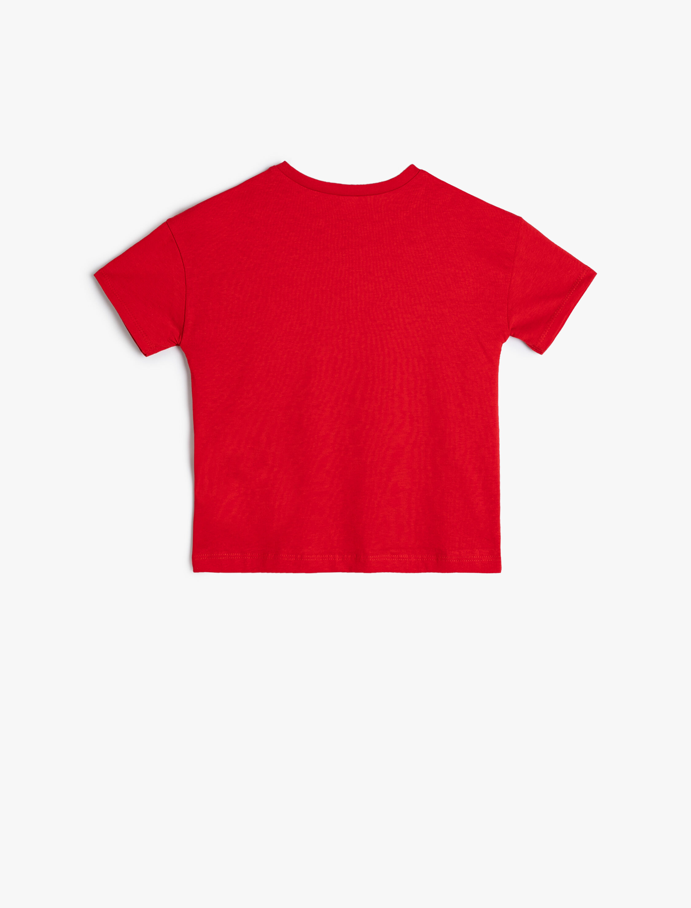  Kız Bebek Tişört Kısa Kollu Bisiklet Yaka Çiçek Baskılı Pamuklu