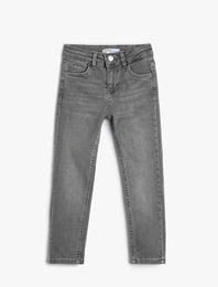 Rahat Bol Kesim Kot Pantolon- Regular Jean